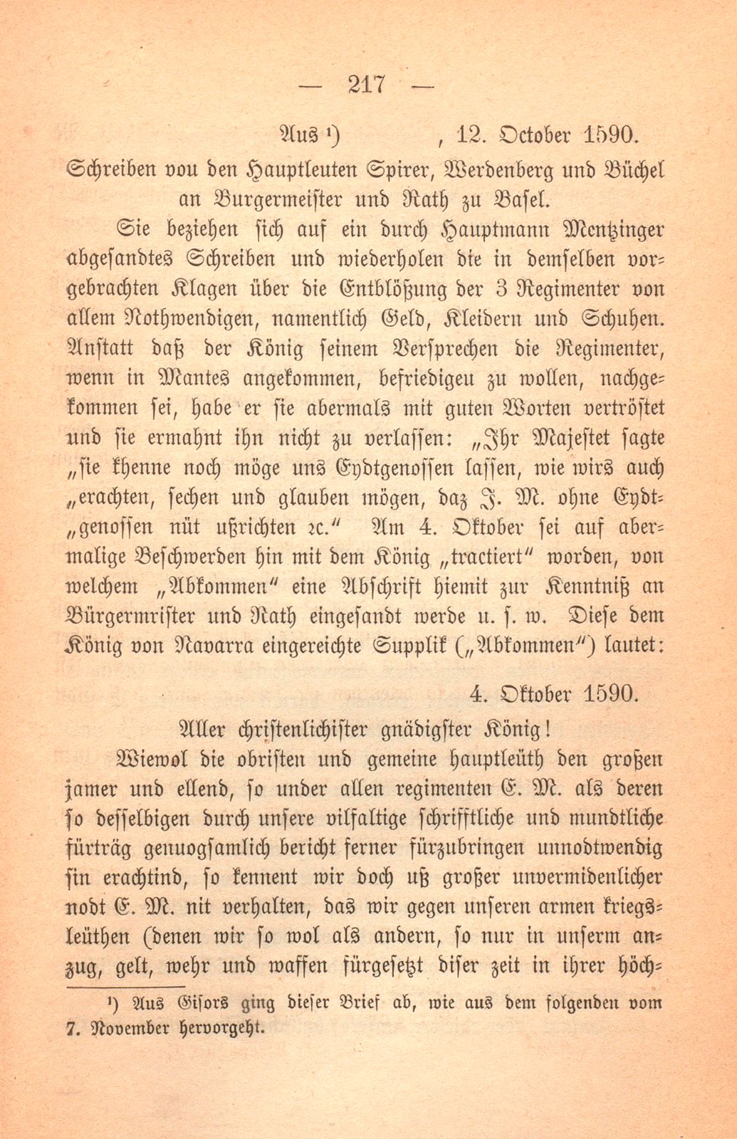 Schicksal einiger Basler Fähnlein in französischem Sold. (1589-1593.) – Seite 66