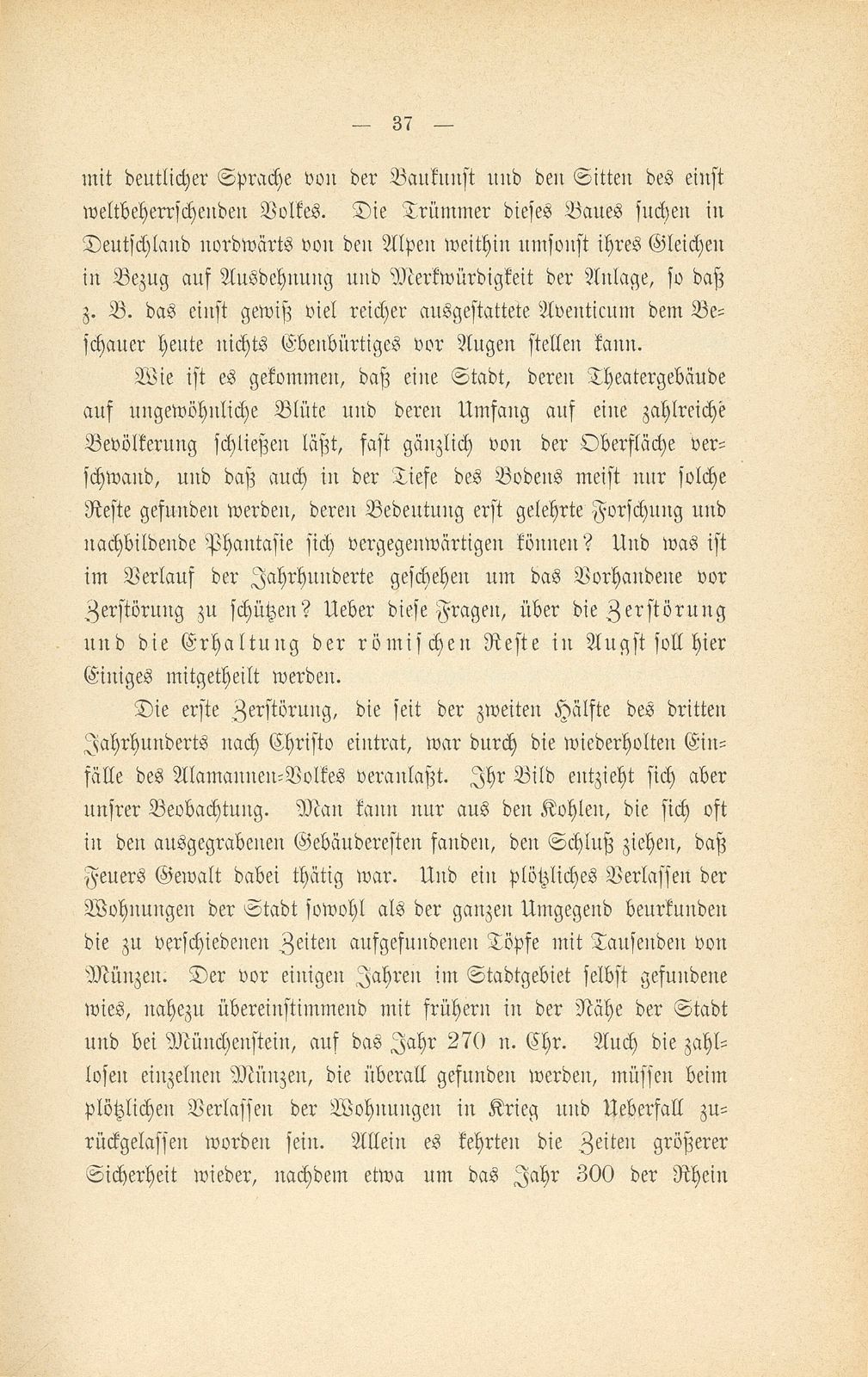 Zerstörung und Erhaltung der römischen Ruinen zu Augst – Seite 2