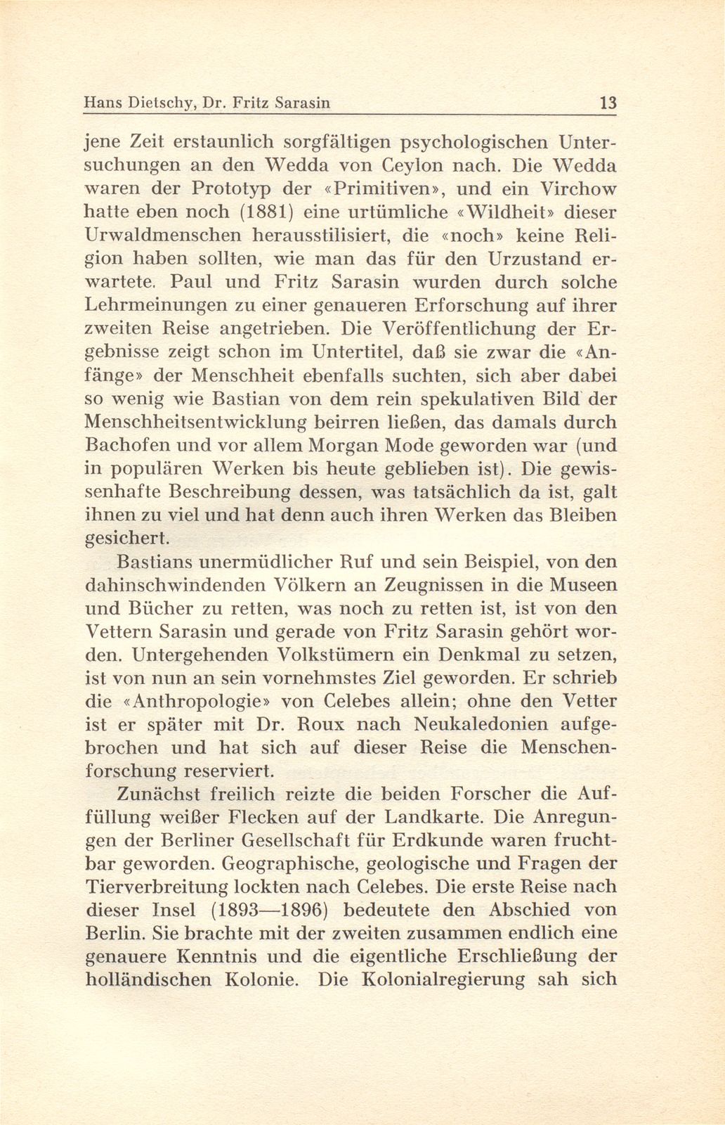 Dr. phil. Dr. h.c. Fritz Sarasin 3. Dezember 1859 bis 23. März 1942 – Seite 7