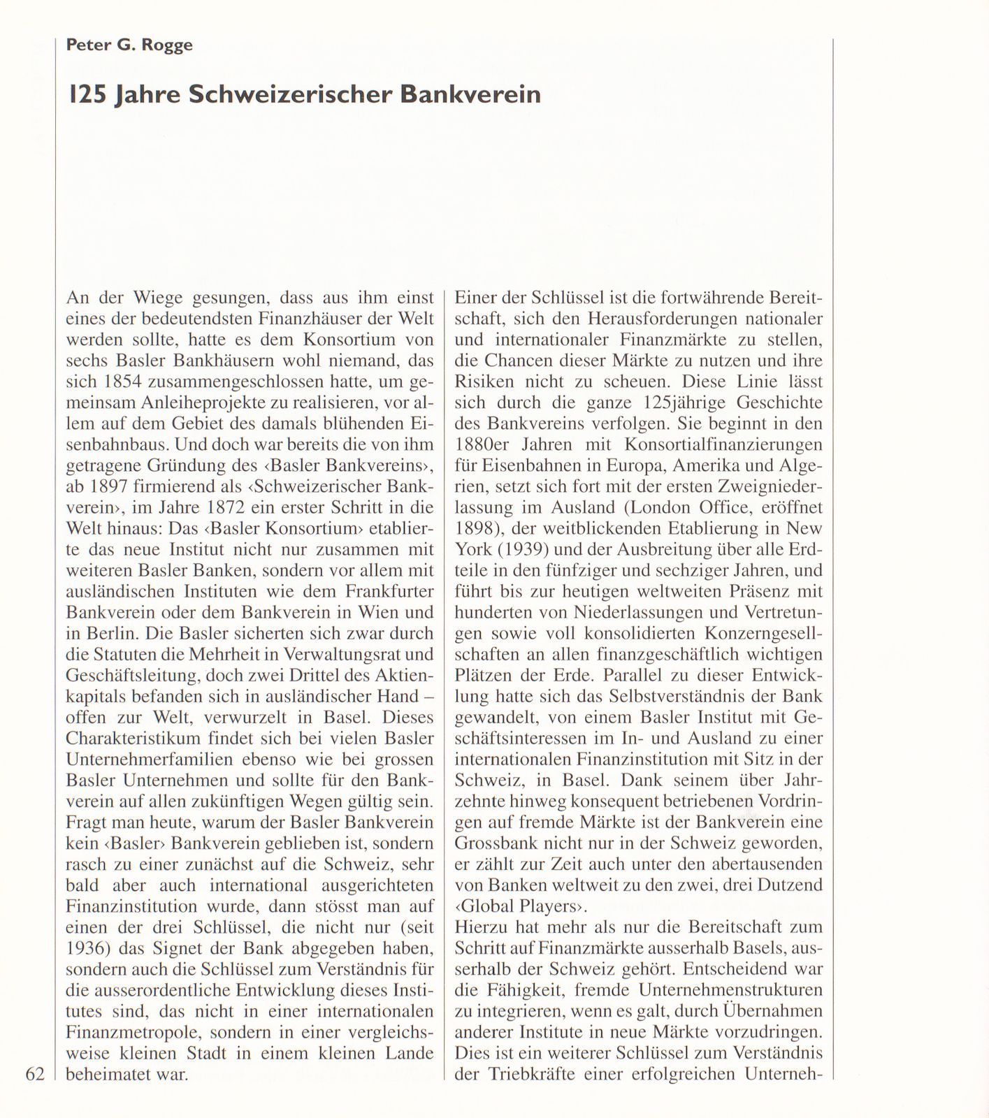 Vom Basler Konsortium zum Weltunternehmen – Seite 1