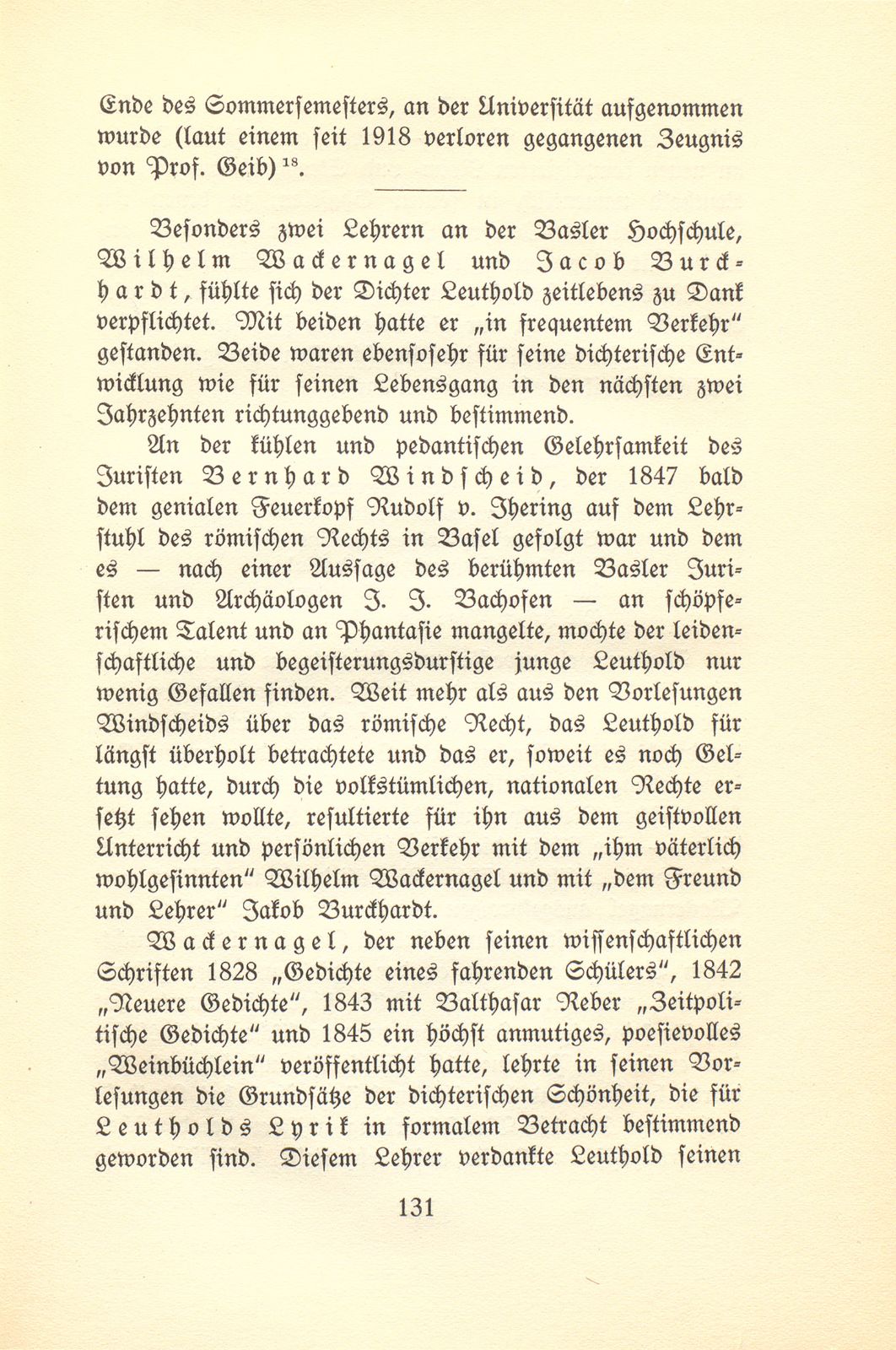 Der Dichter Heinrich Leuthold als Student an der Universität Basel – Seite 19