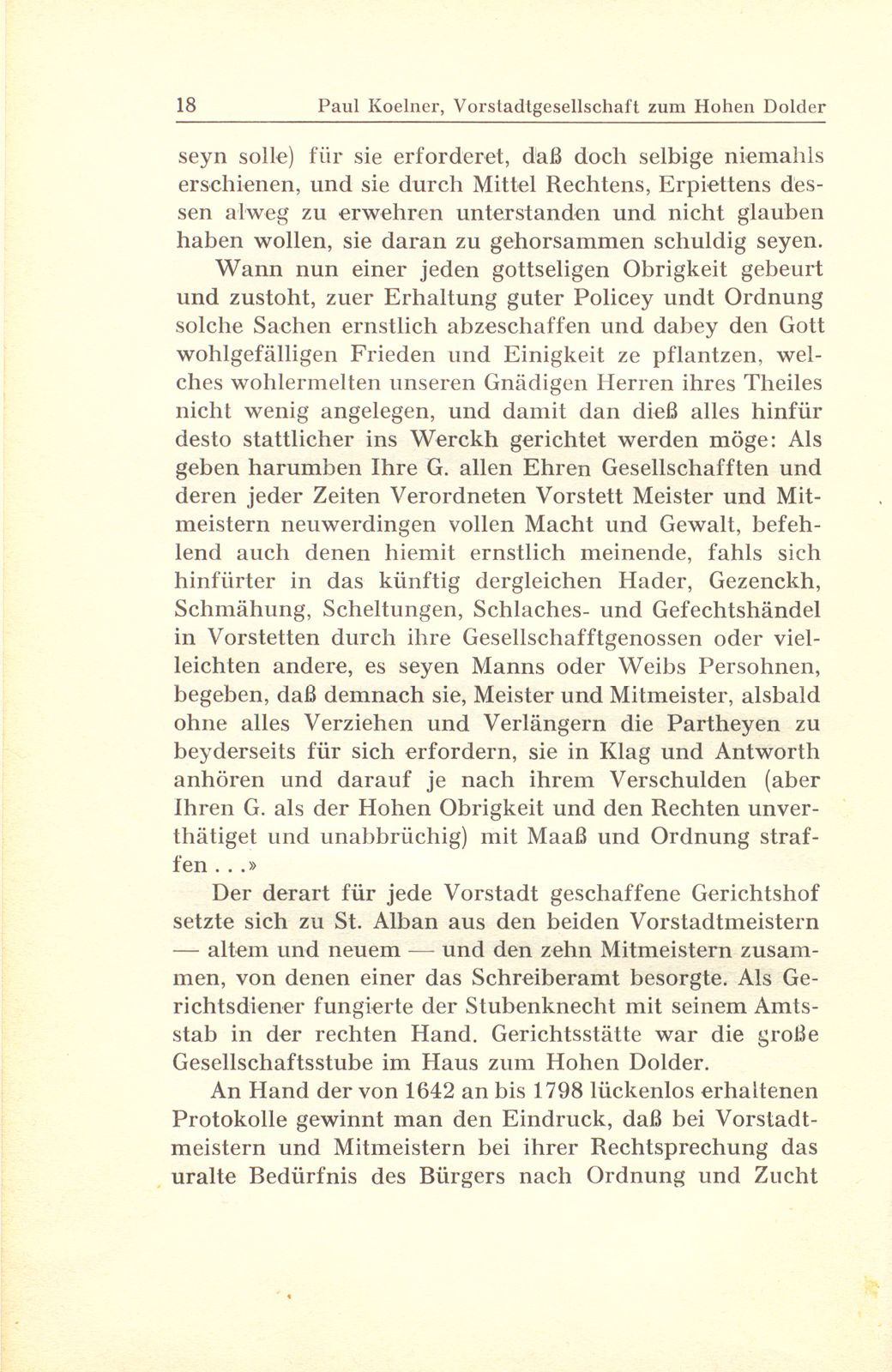 Aus der Gerichtspraxis der Vorstadtgesellschaft zum Hohen Dolder – Seite 2