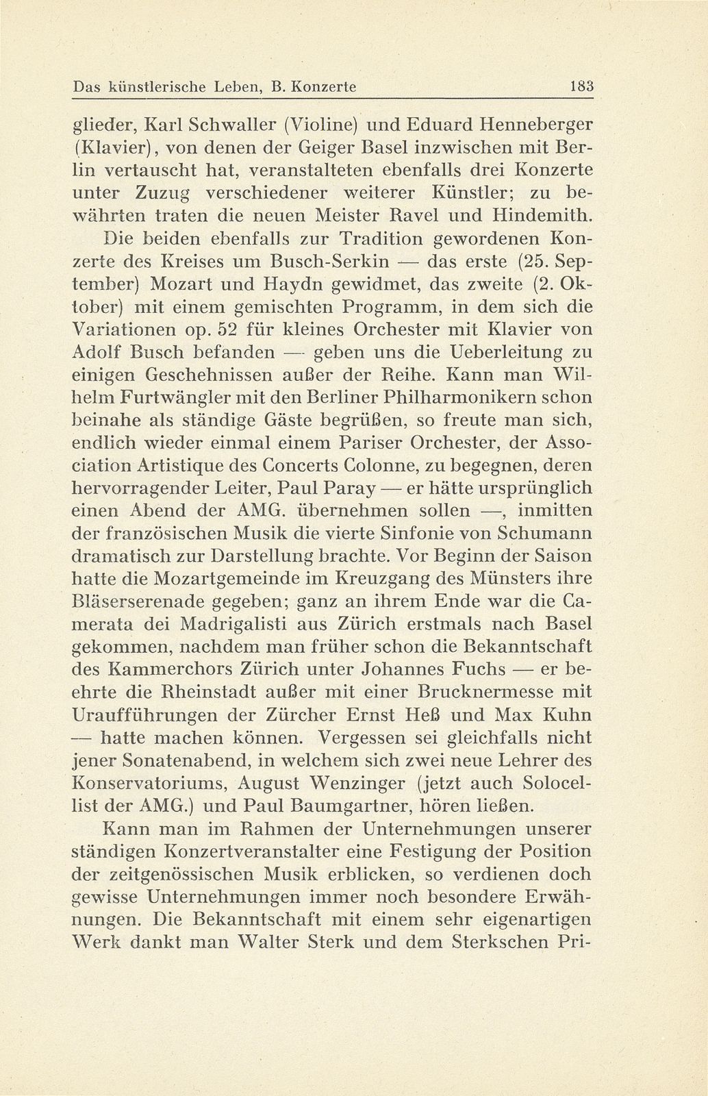 Das künstlerische Leben in Basel vom 1. Oktober 1938 bis 30. September 1939 – Seite 6