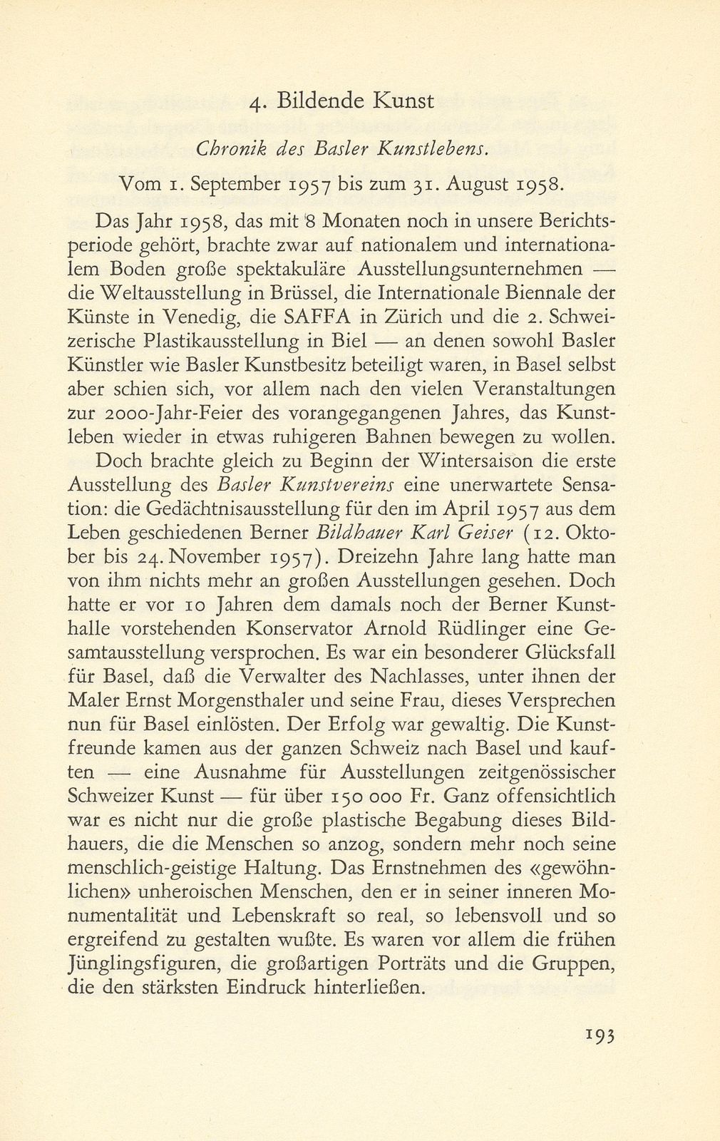 Das künstlerische Leben in Basel – Seite 1