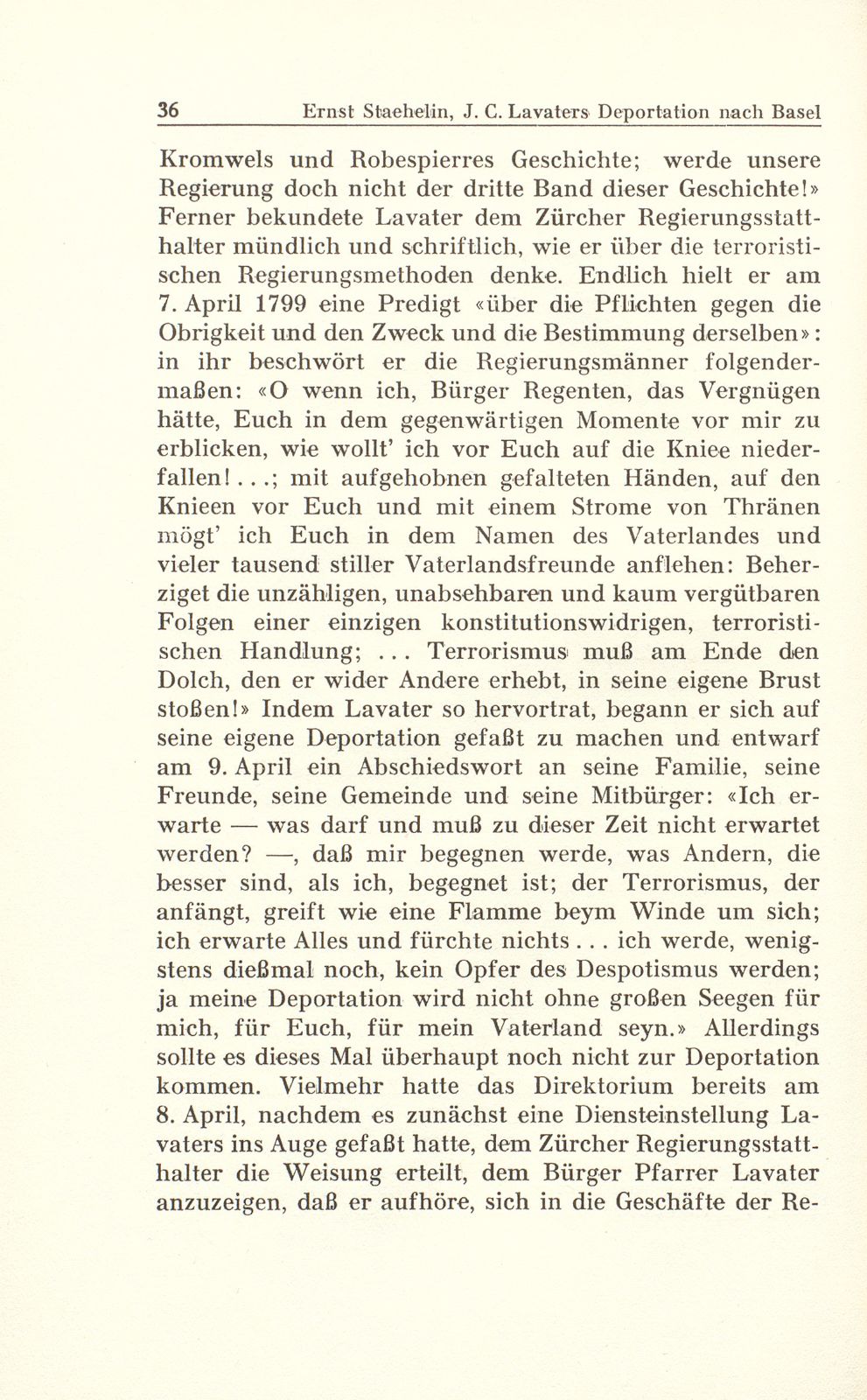 Johann Caspar Lavaters Deportation nach Basel im Jahre 1799 – Seite 6