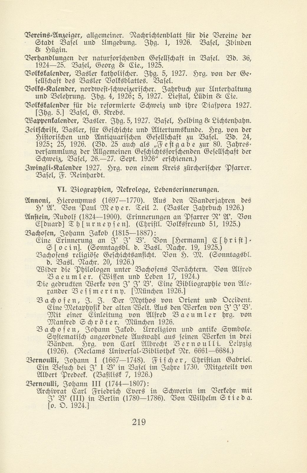 Basler Bibliographie 1926 – Seite 13