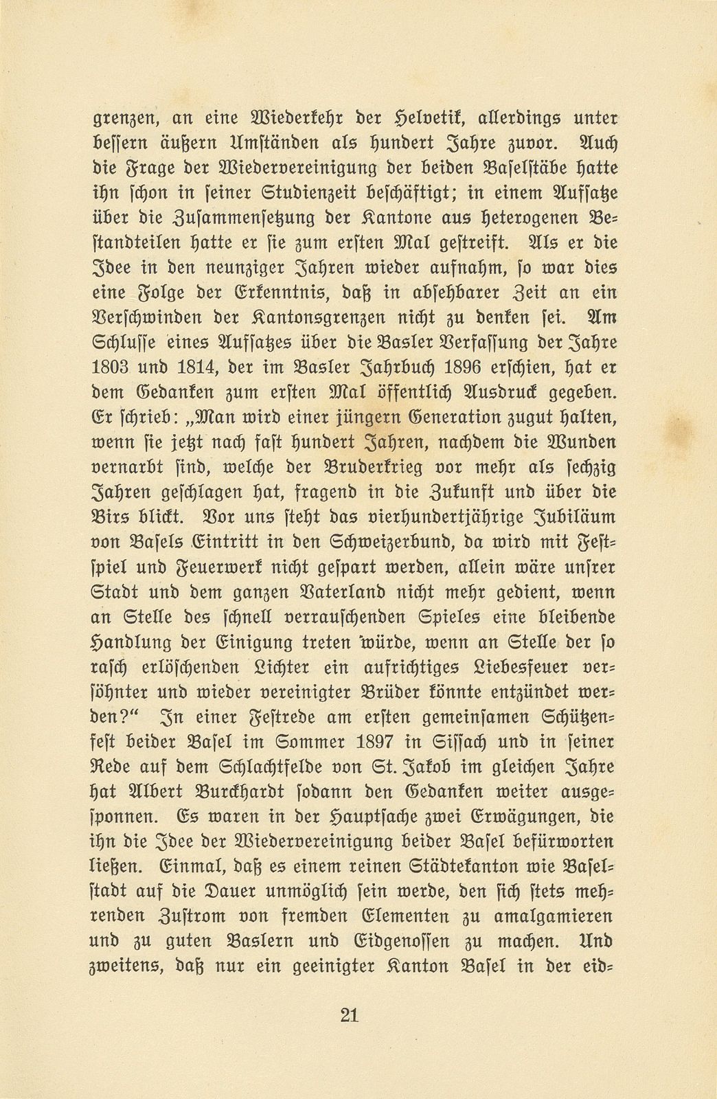 Albert Burckhardt-Finsler 18. November 1854 – 2. August 1911 – Seite 21