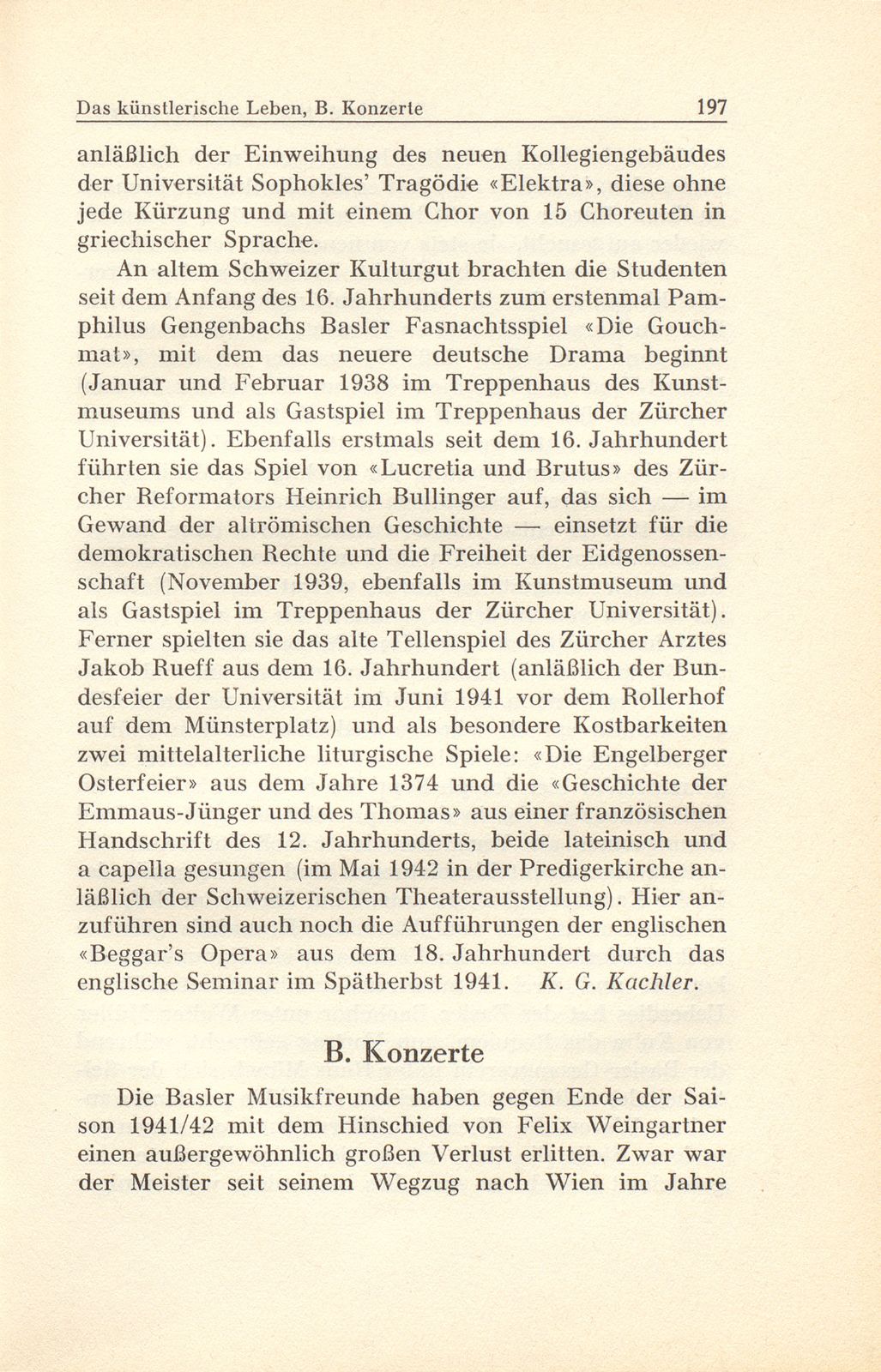 Das künstlerische Leben in Basel vom 1. Oktober 1941 bis 30. September 1942 – Seite 1