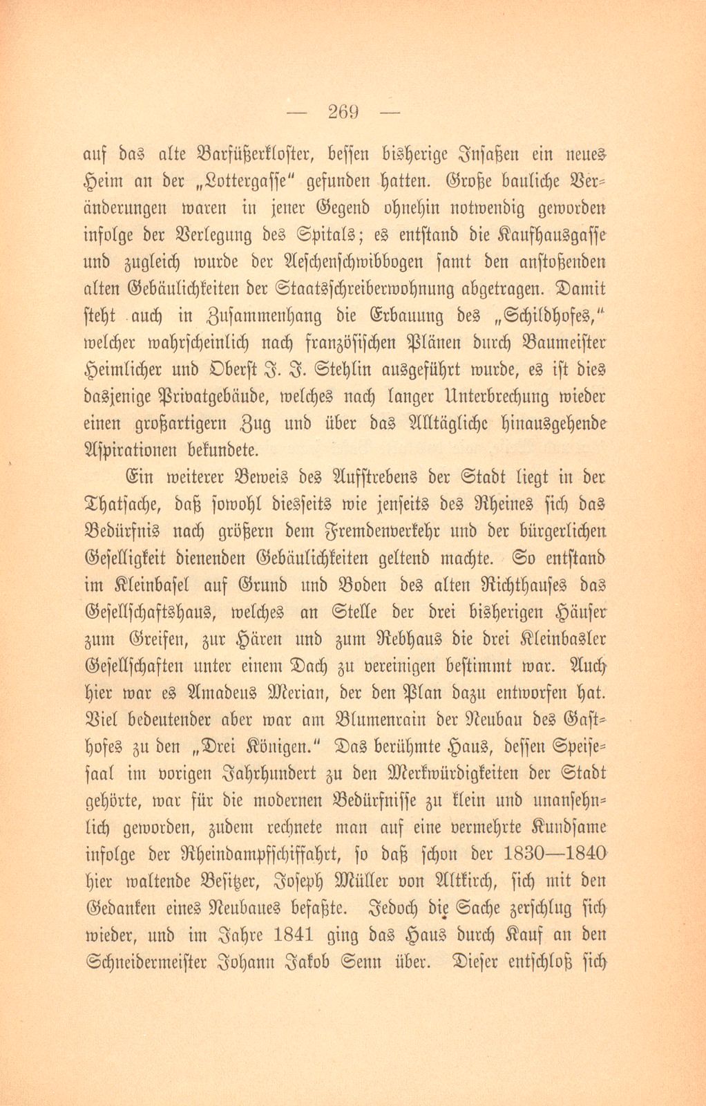 Basels bauliche Entwicklung im 19. Jahrhundert – Seite 11