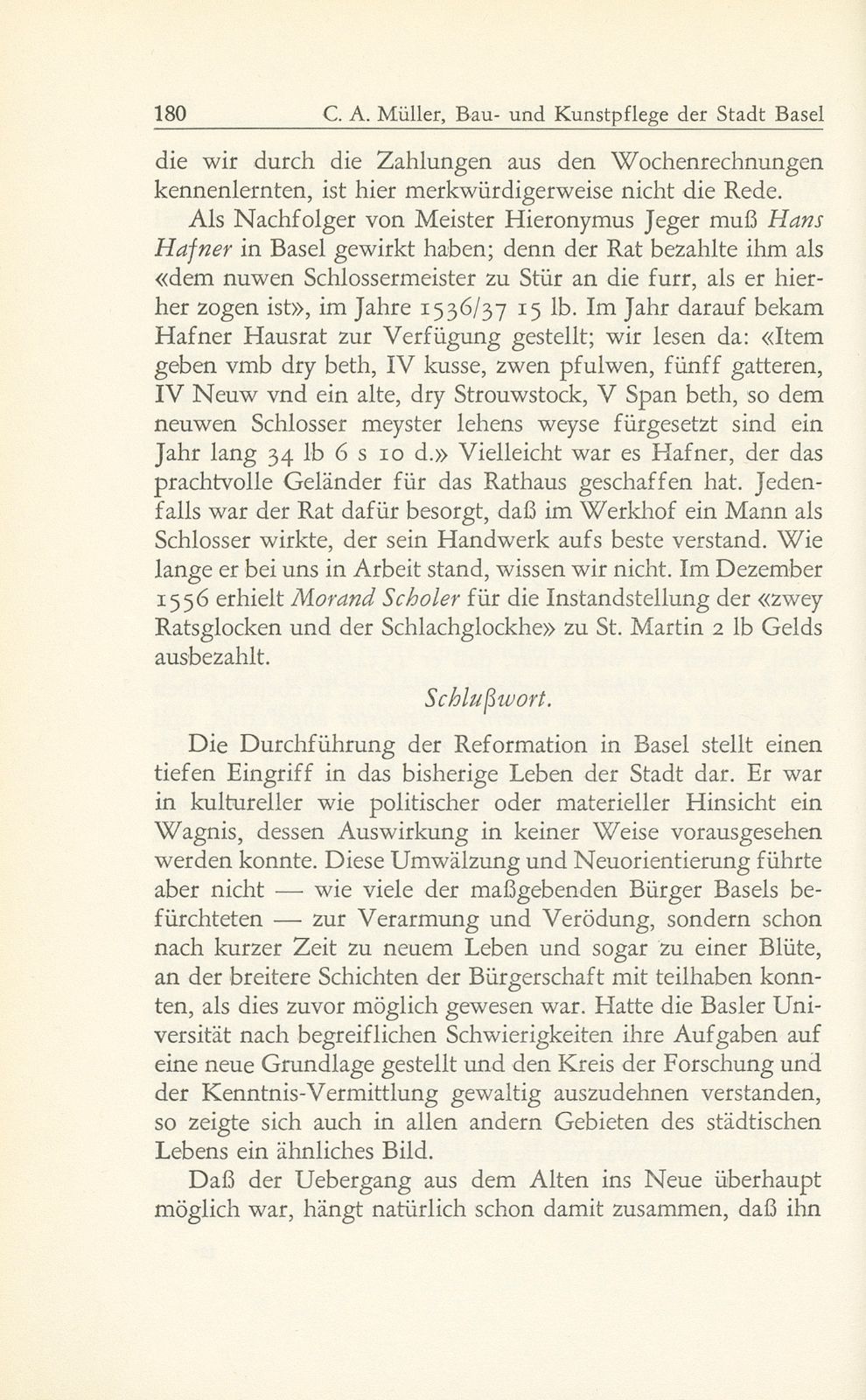 Bau- und Kunstpflege der Stadt Basel im Zeitalter der Reformation, 1529-1560 – Seite 48