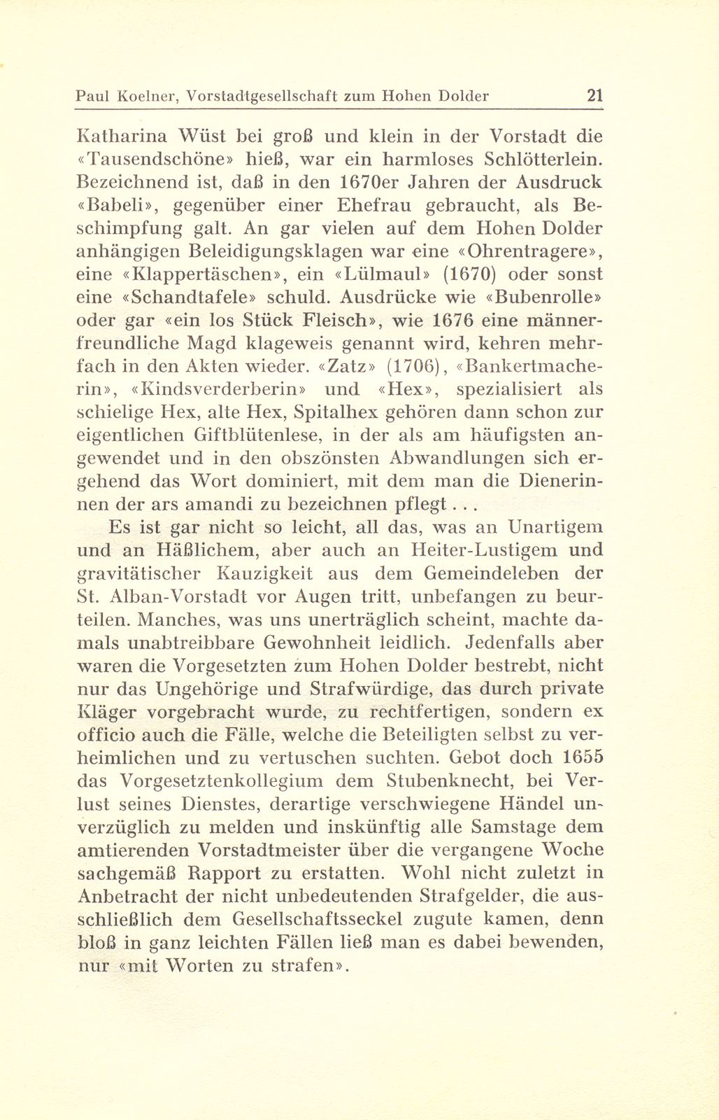 Aus der Gerichtspraxis der Vorstadtgesellschaft zum Hohen Dolder – Seite 5