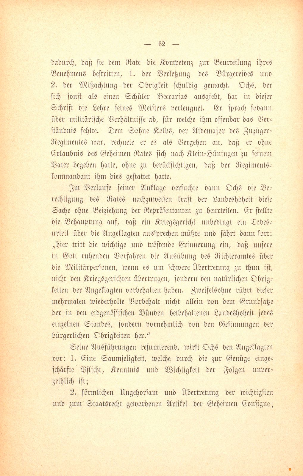 Ein Staatsprozess aus den letzten Tagen der alten Eidgenossenschaft – Seite 45