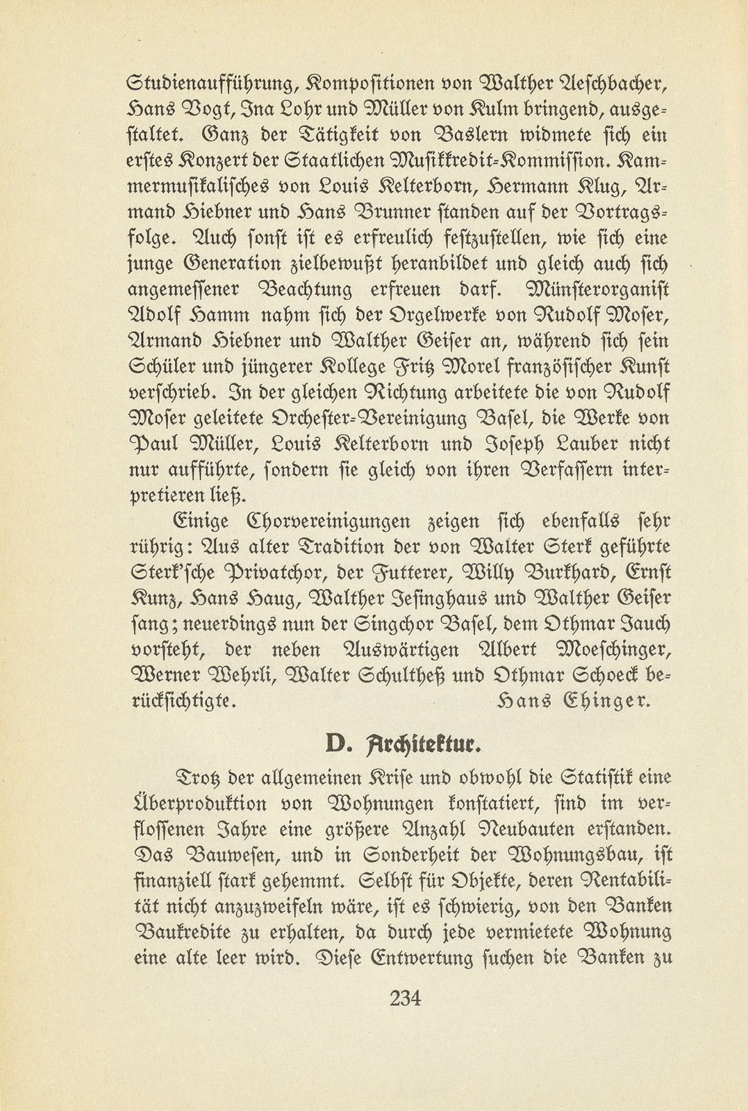 Das künstlerische Leben in Basel vom 1. Oktober 1931 bis 30. September 1932 – Seite 1