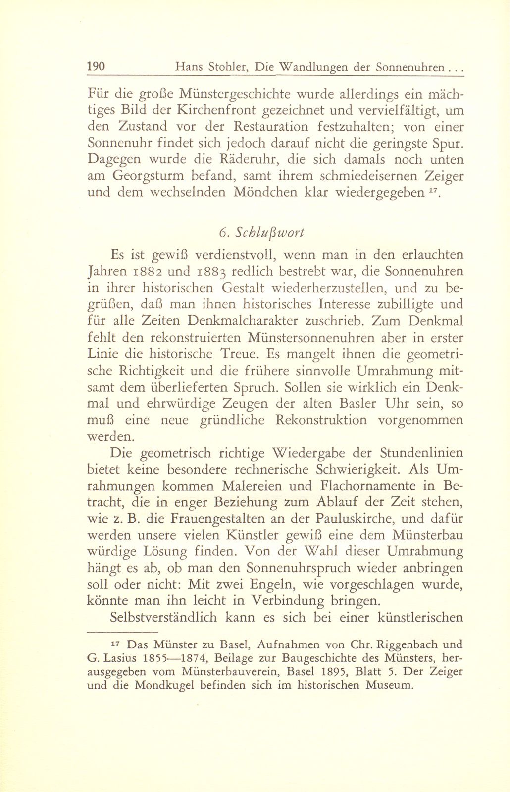 Die Wandlungen der Sonnenuhren am Basler Münster und die Basler Zeitmessung seit 1798 – Seite 22