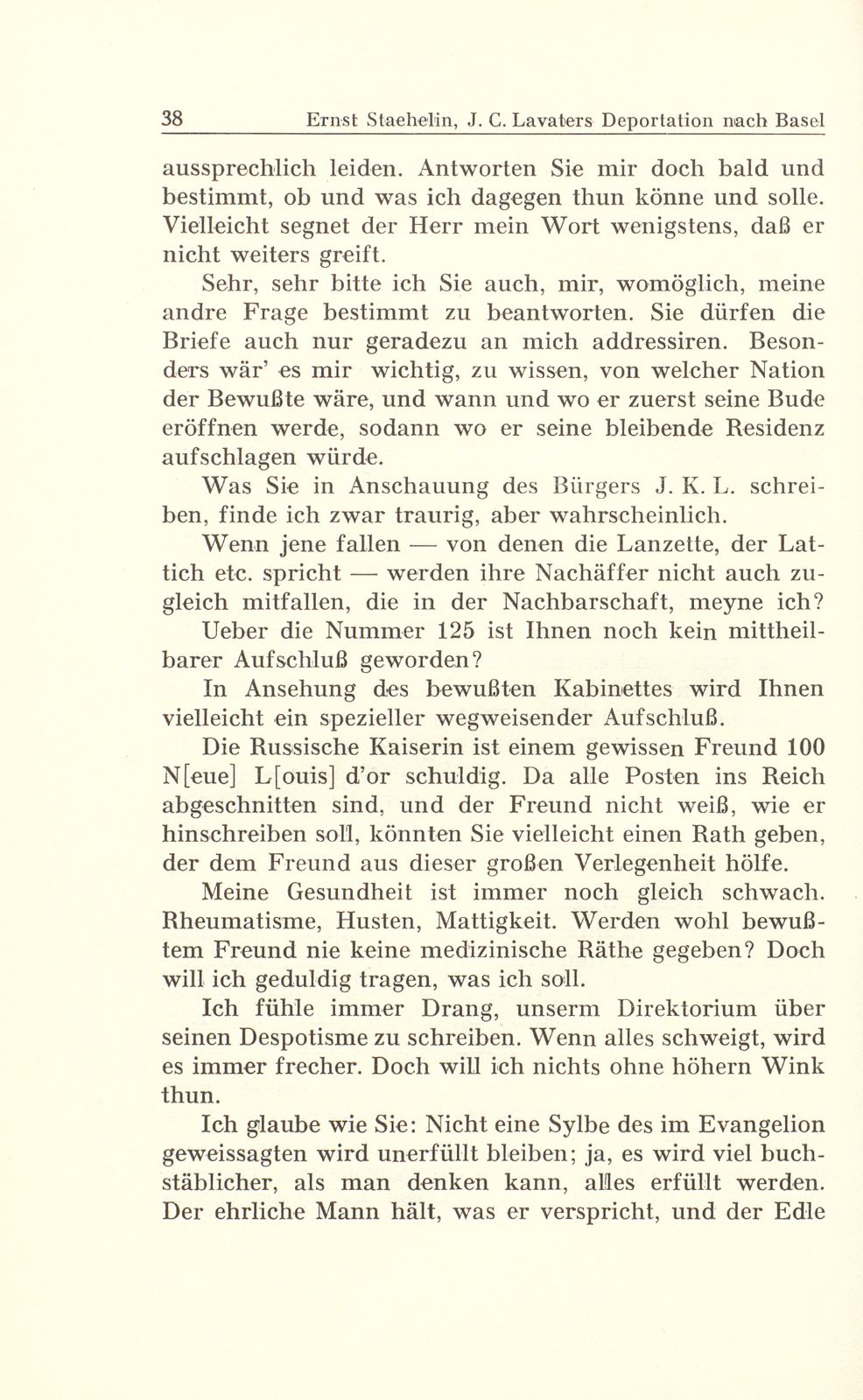 Johann Caspar Lavaters Deportation nach Basel im Jahre 1799 – Seite 8