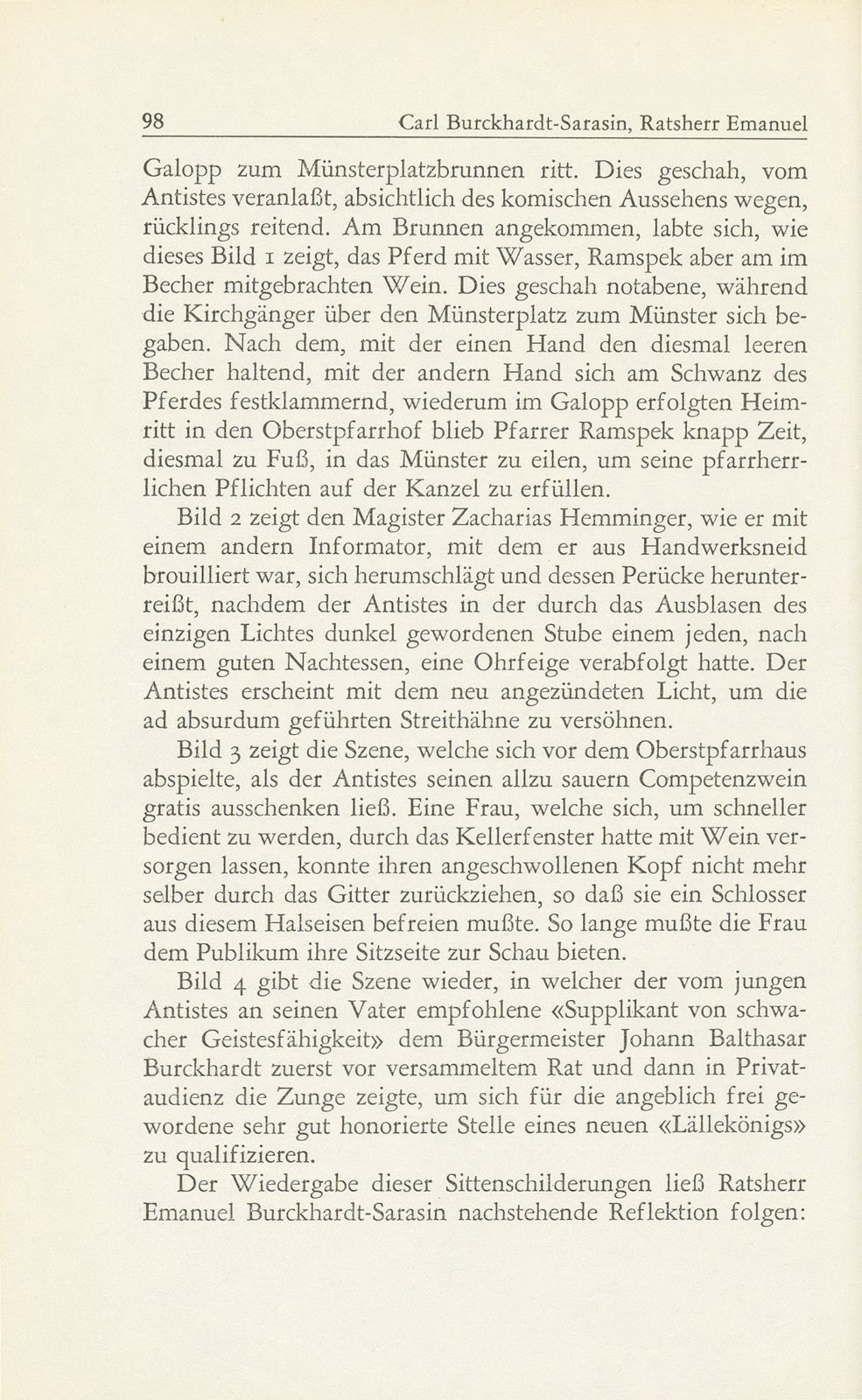 Ratsherr Emanuel Burckhardt-Sarasin und sein ‹Ratsherrenkasten› – Seite 34