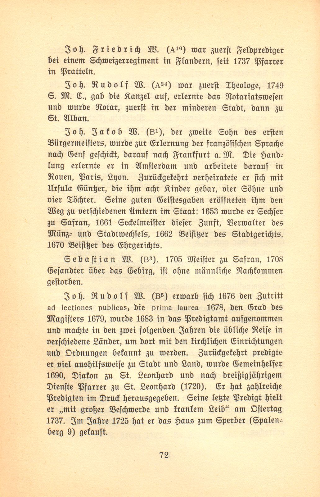 Johann Rudolf Wettstein's männliche Nachkommen in Basel – Seite 15