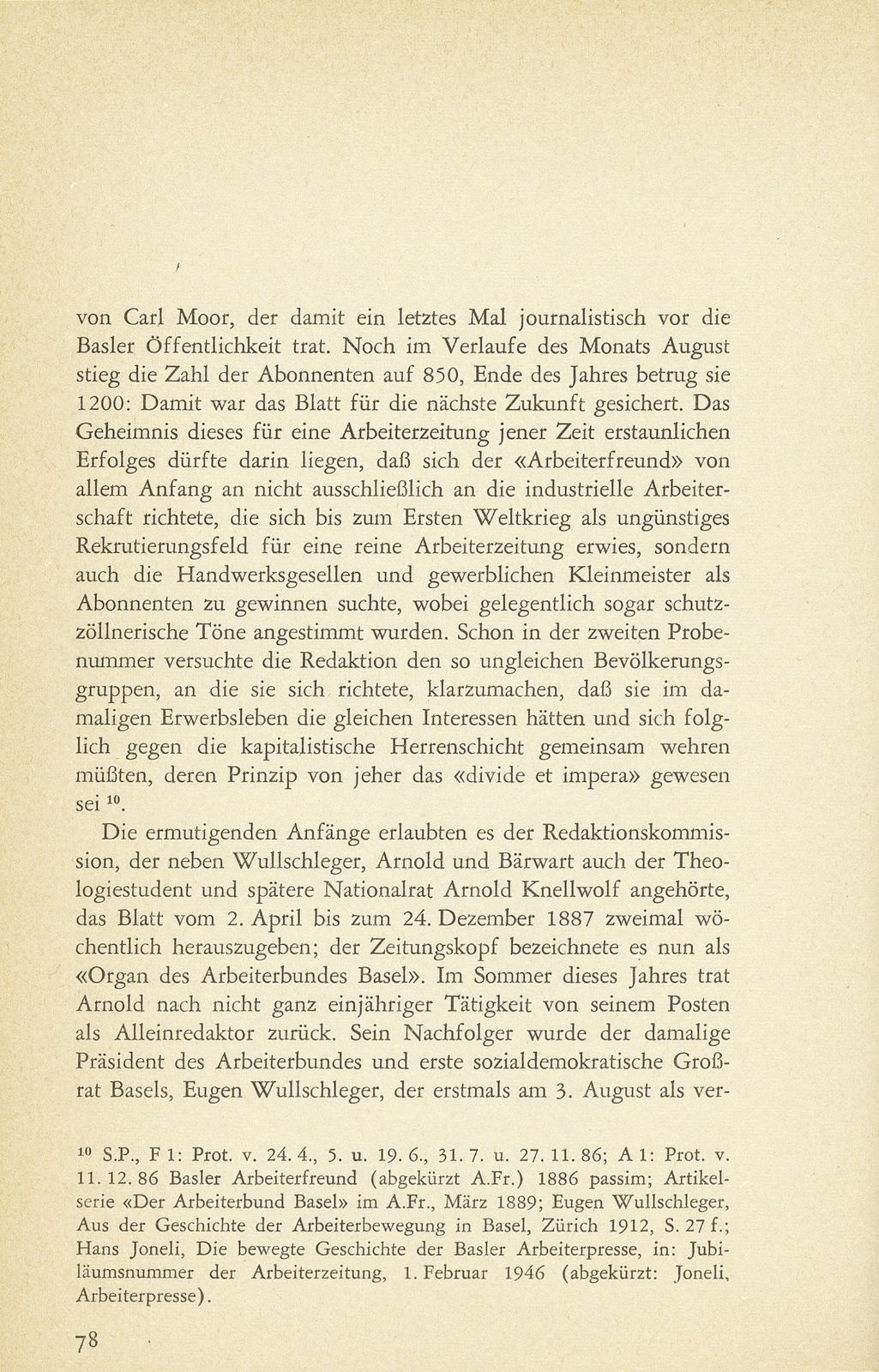 Die sozialdemokratische Presse in Basel bis zum Ersten Weltkrieg – Seite 10