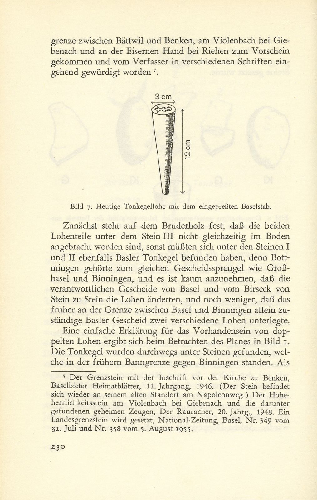 Geheime Grenzzeichen auf dem Bruderholz bei Basel und die Einführung des Tonkegels als geheimes Basler Grenzzeichen – Seite 14