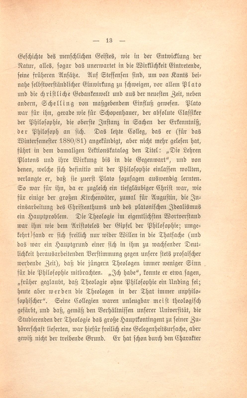 Erinnerungen an Karl Steffensen, Professor der Philosophie – Seite 13