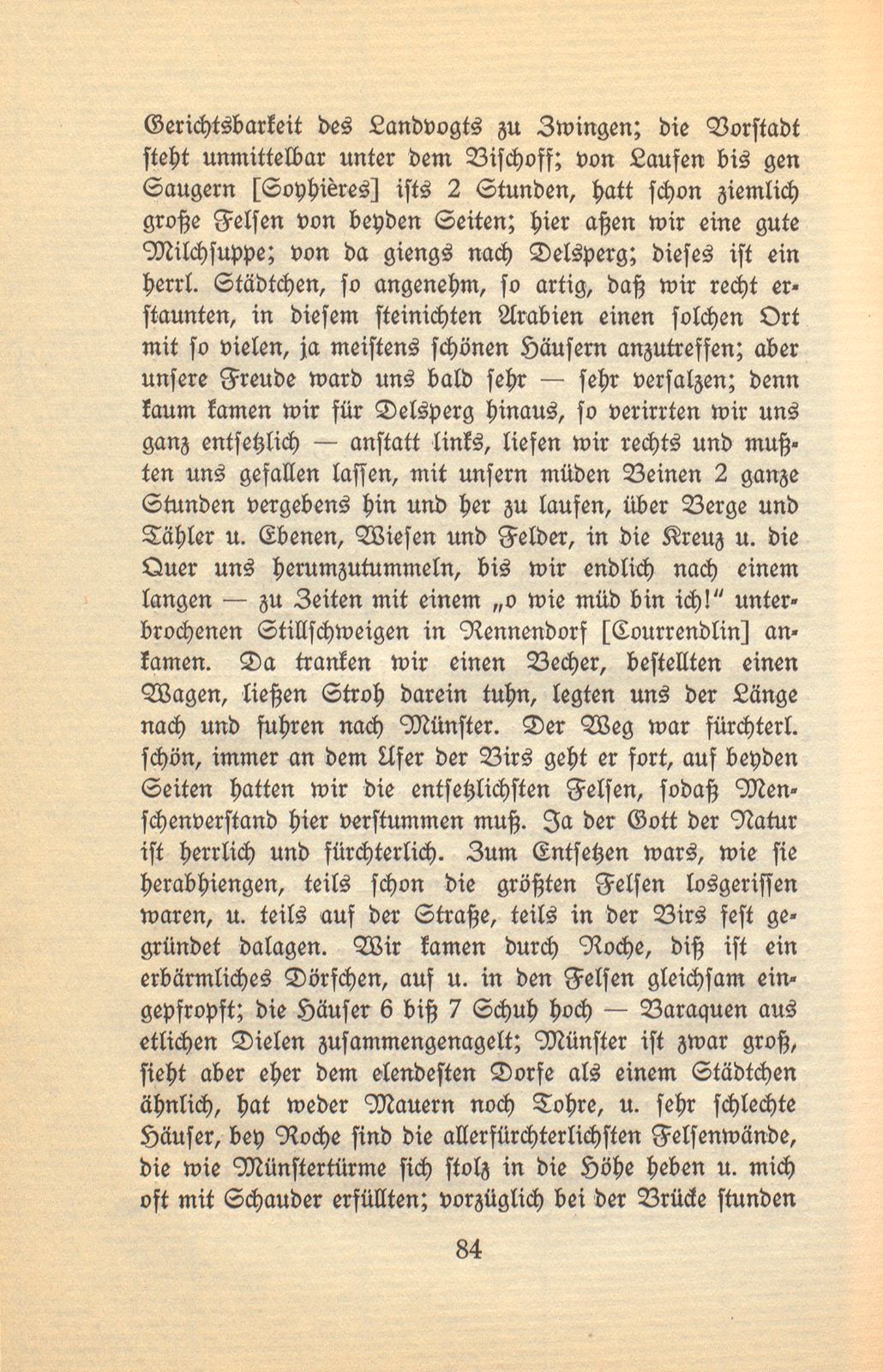 Kleine Reise nach den vaterländischen Eisbergen und durch einen Teil der Schweiz gethan im Julio 1791 [Aufzeichnungen von Daniel Kraus] – Seite 5