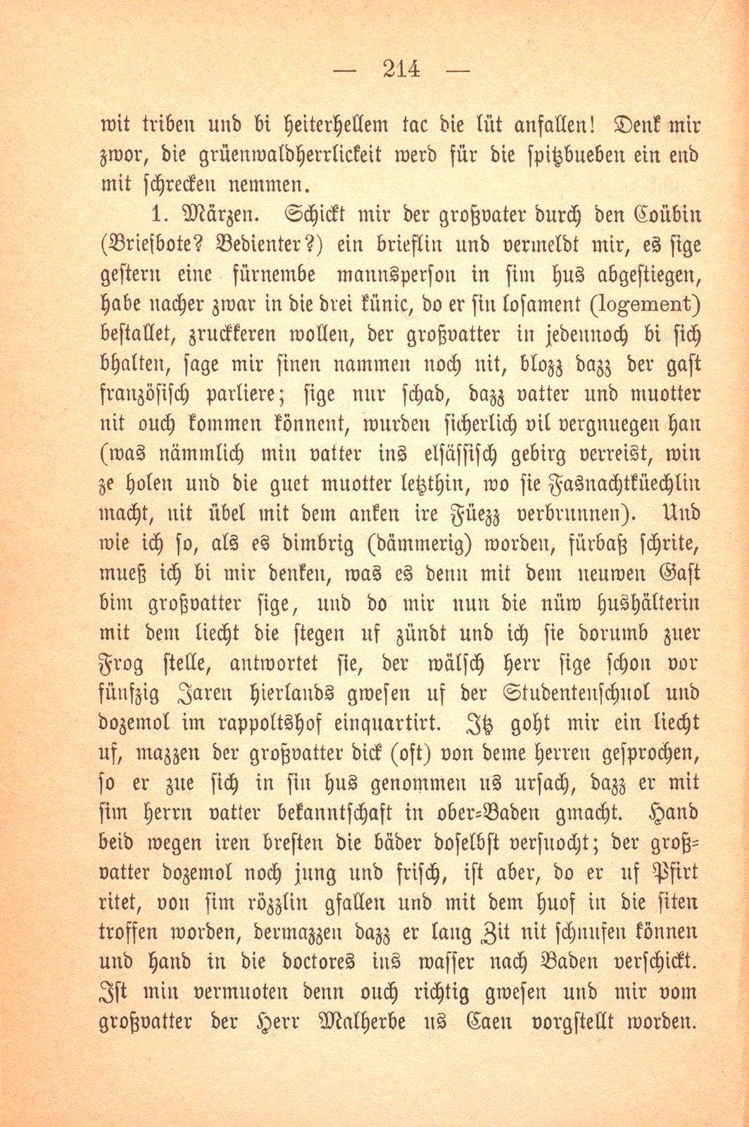 Aus einer Basler Familienchronik des Jahres 1622. (Gütigst mitgeteilt von J. M.) [Als Fälschung bezeichnet.] – Seite 16