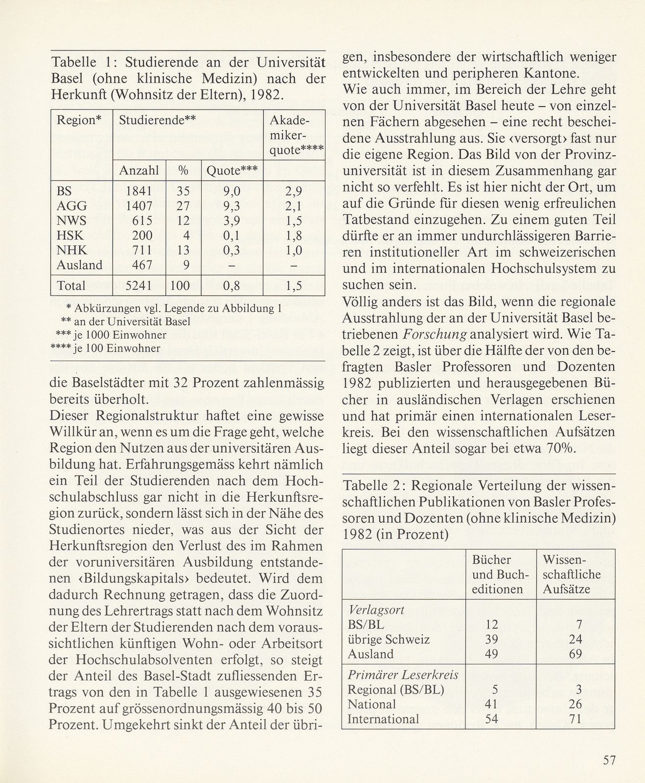 Die Universität Basel – auf dem Weg zur Provinzuniversität ? – Seite 5