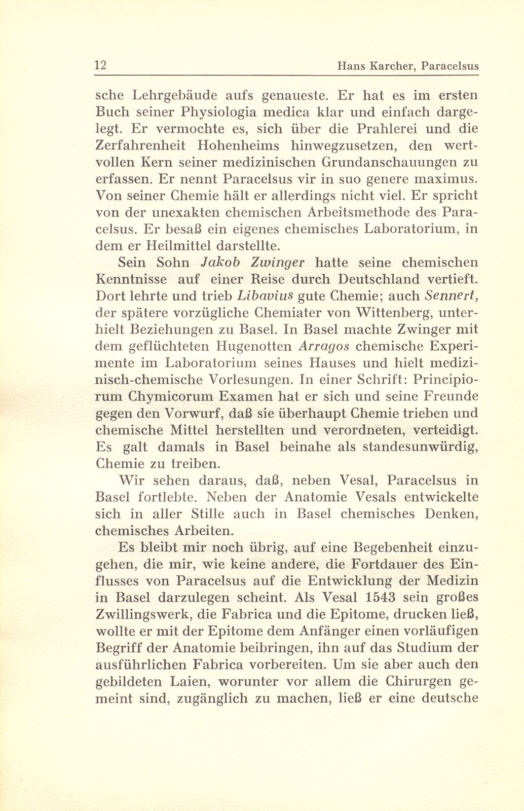 Paracelsus, Stadtarzt von Basel, und Vesal – Seite 6