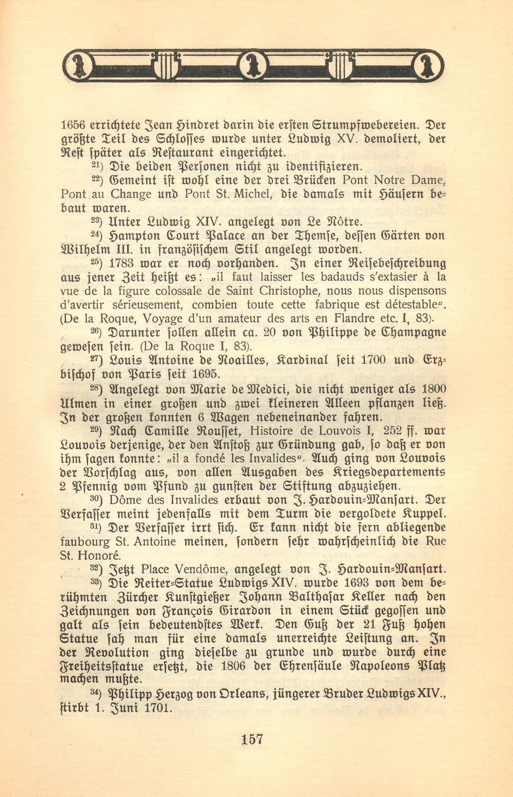 Der Aufenthalt eines Basler Kaufmanns in Paris im Jahre 1701 [Hans Burkhard Respinger] – Seite 39