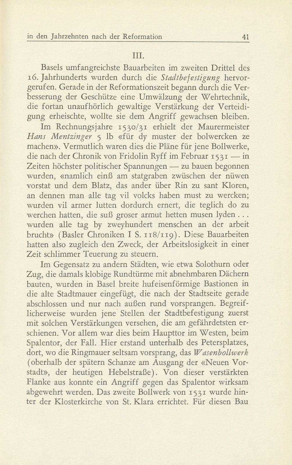 Von Basels öffentlicher Bau- und Kunstpflege in den Jahrzehnten nach der Reformation 1529-1560 – Seite 21