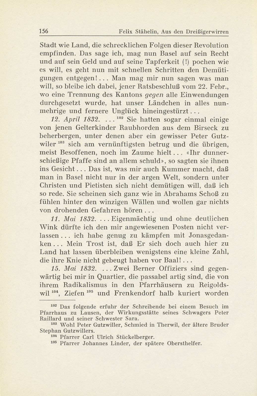 Erlebnisse und Bekenntnisse aus der Zeit der Dreissigerwirren [Gebrüder Stähelin] – Seite 54