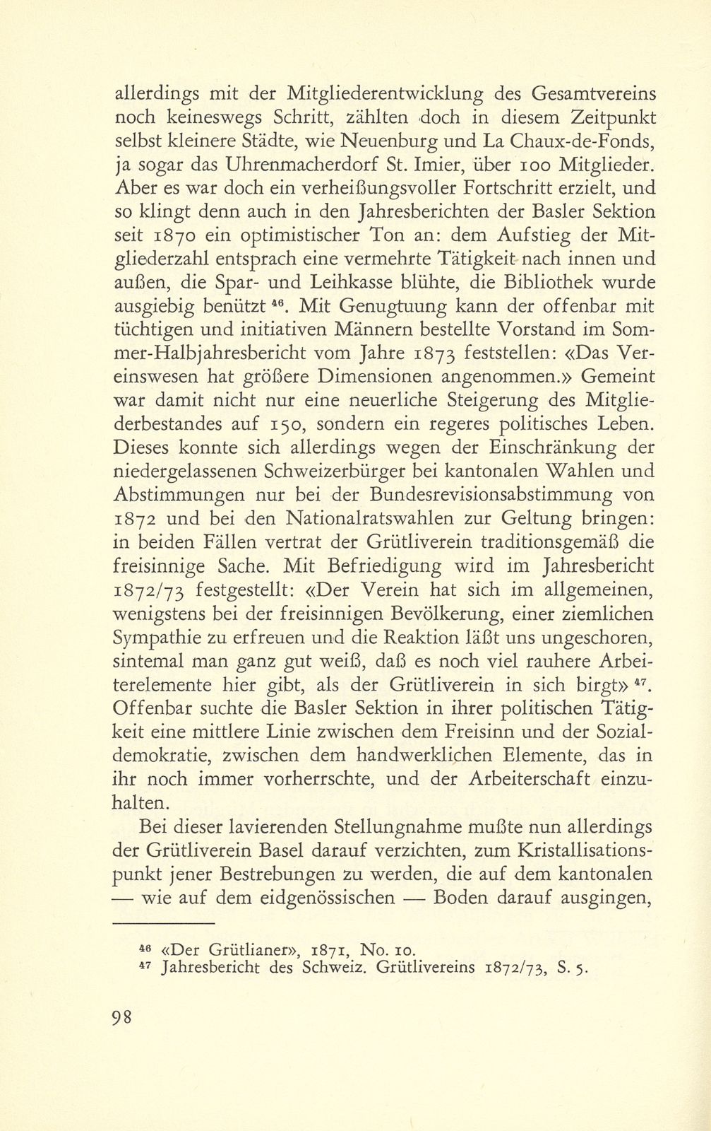 Die drei ersten Jahrzehnte des Basler Grütlivereins – Seite 22