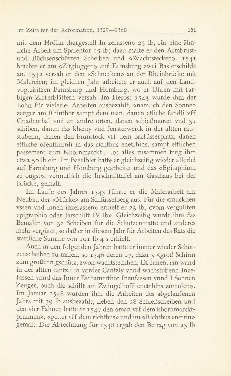 Bau- und Kunstpflege der Stadt Basel im Zeitalter der Reformation, 1529-1560 – Seite 19