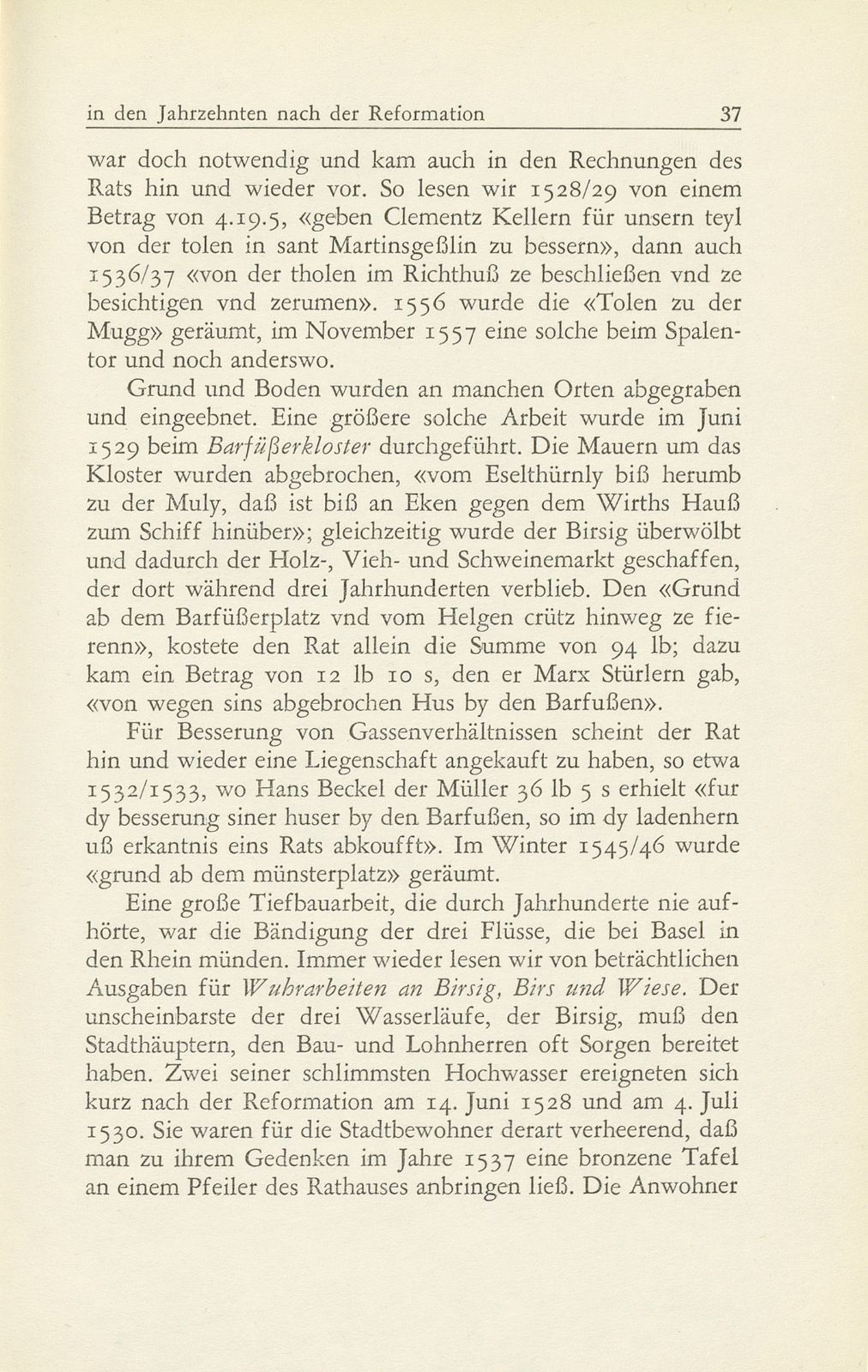 Von Basels öffentlicher Bau- und Kunstpflege in den Jahrzehnten nach der Reformation 1529-1560 – Seite 17