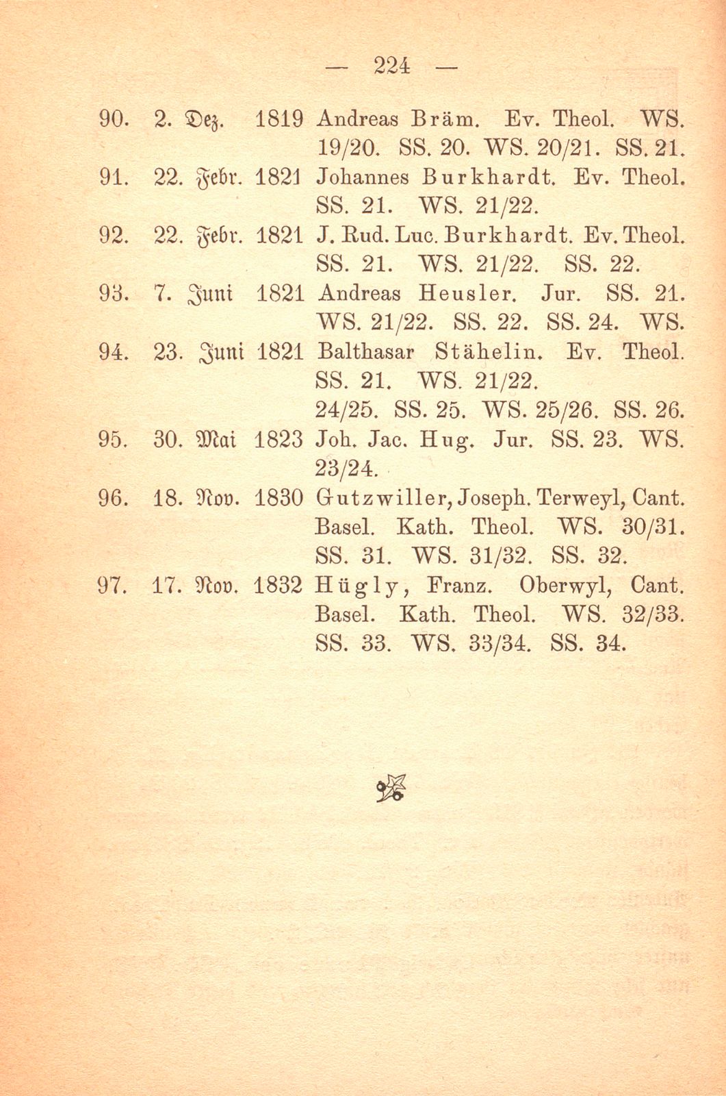 Die in Tübingen immatrikulierten Basler von Gründung der Universität 1477 bis zum Jahre 1832 – Seite 9