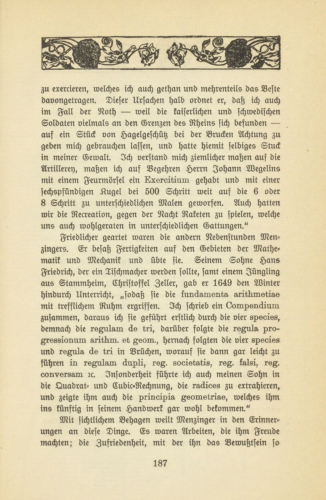 Aus den Aufzeichnungen des Hans Jakob Menzinger – Seite 11