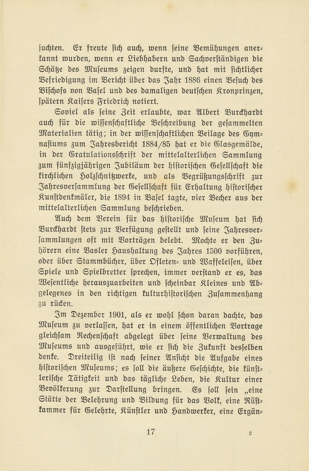 Albert Burckhardt-Finsler 18. November 1854 – 2. August 1911 – Seite 17