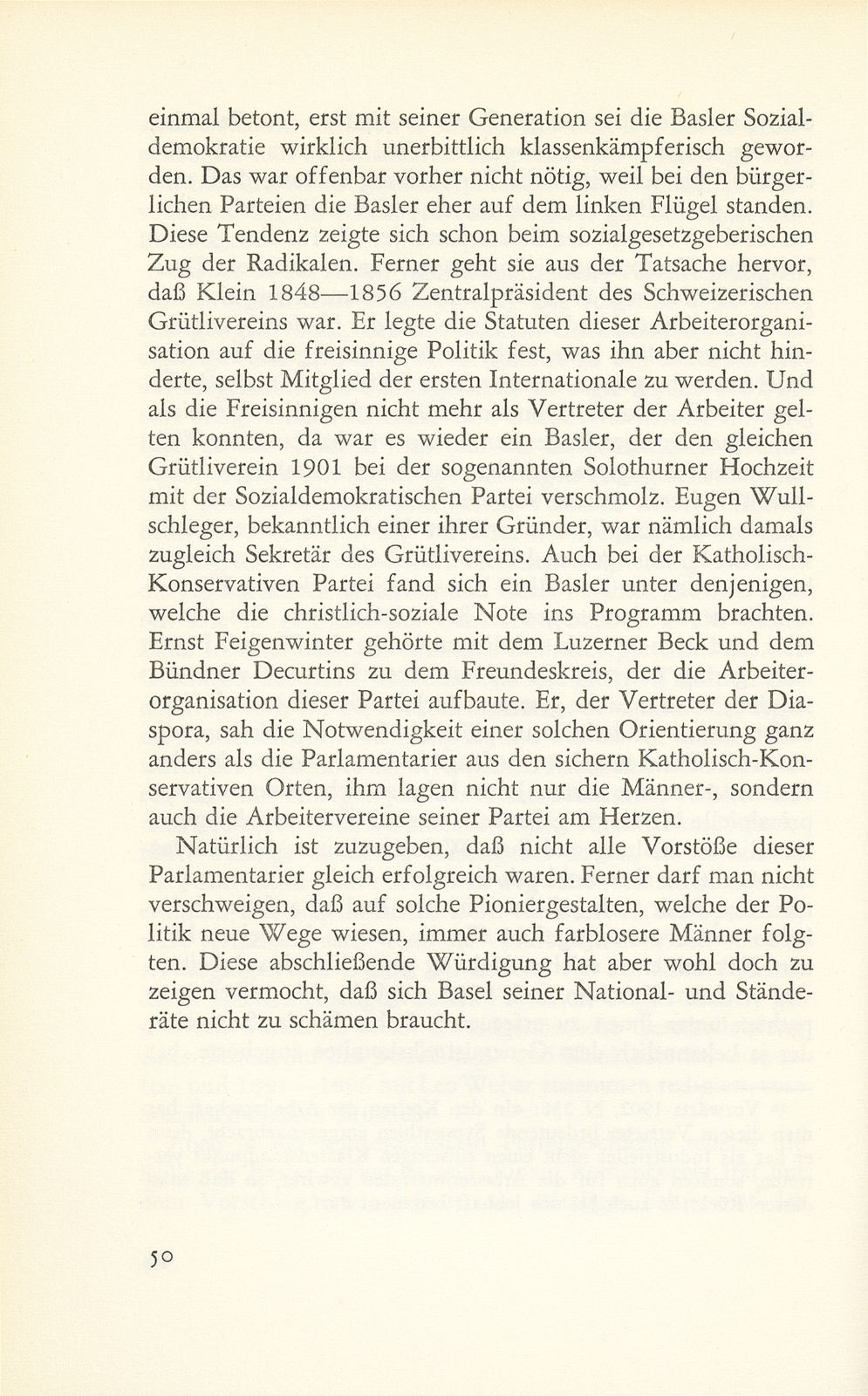 Vom Wandel der Basler Vertretung in der Bundesversammlung 1848-1919 – Seite 20