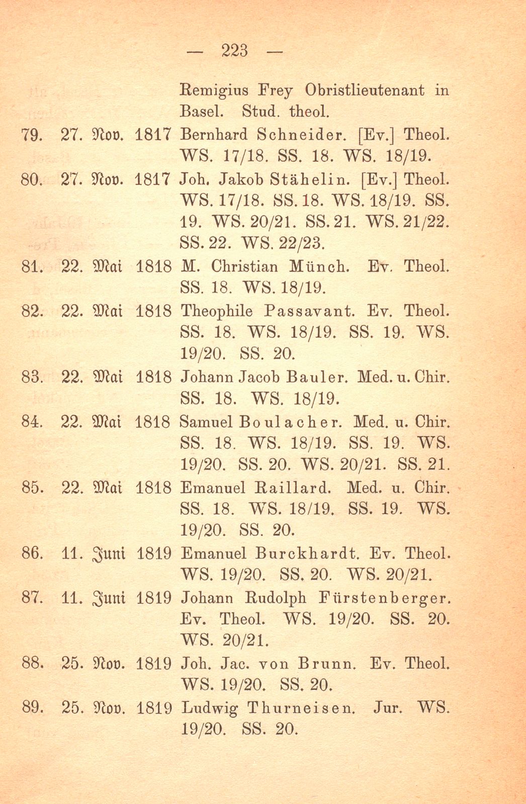 Die in Tübingen immatrikulierten Basler von Gründung der Universität 1477 bis zum Jahre 1832 – Seite 8