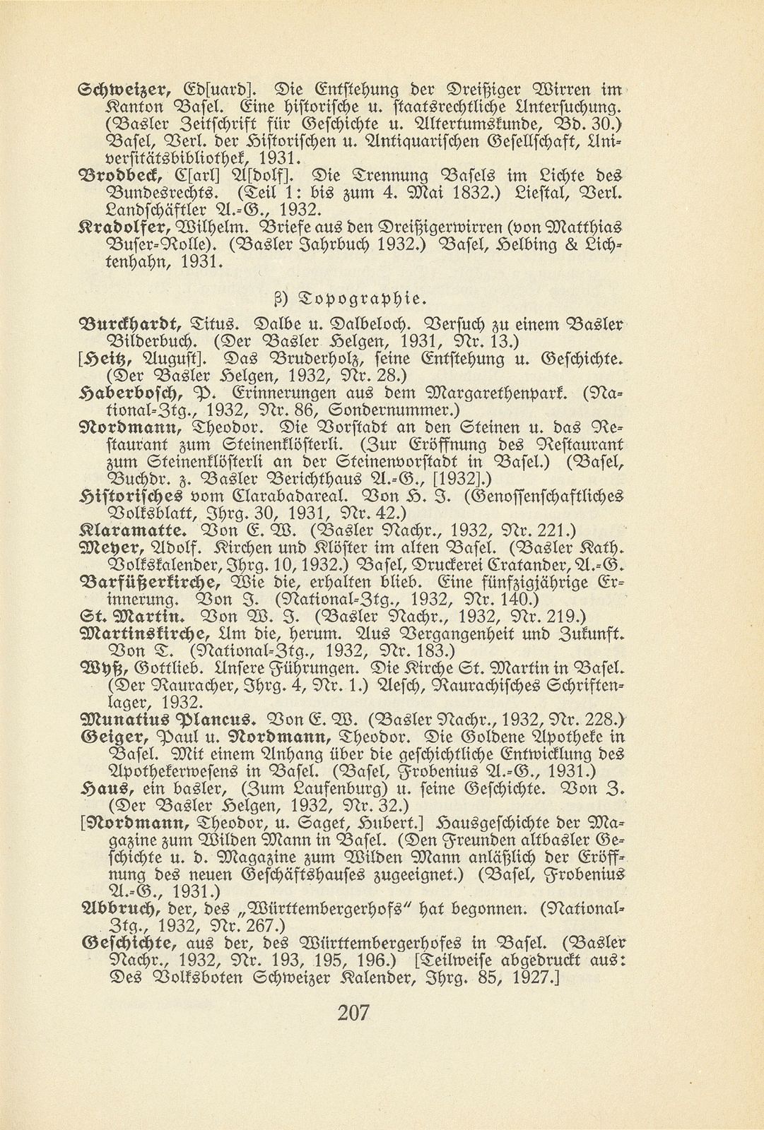 Basler Bibliographie 1932 – Seite 16