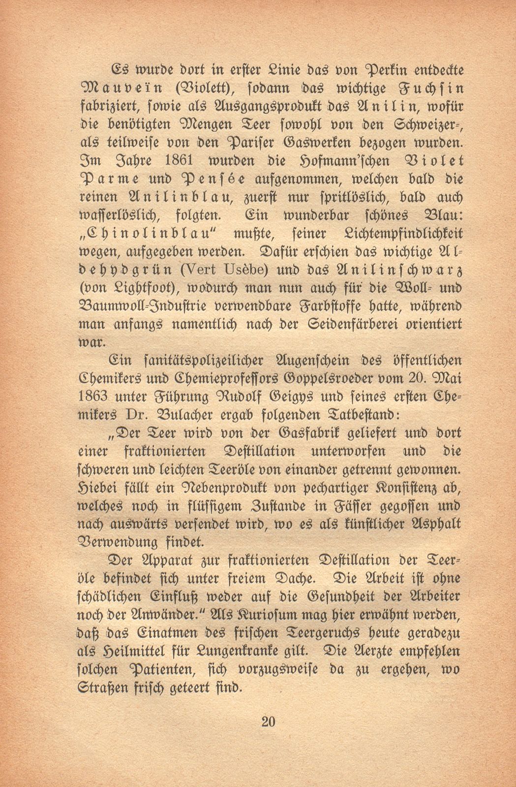 Johann Rudolf Geigy-Merian. 4. März 1830 bis 17. Februar 1917 – Seite 20