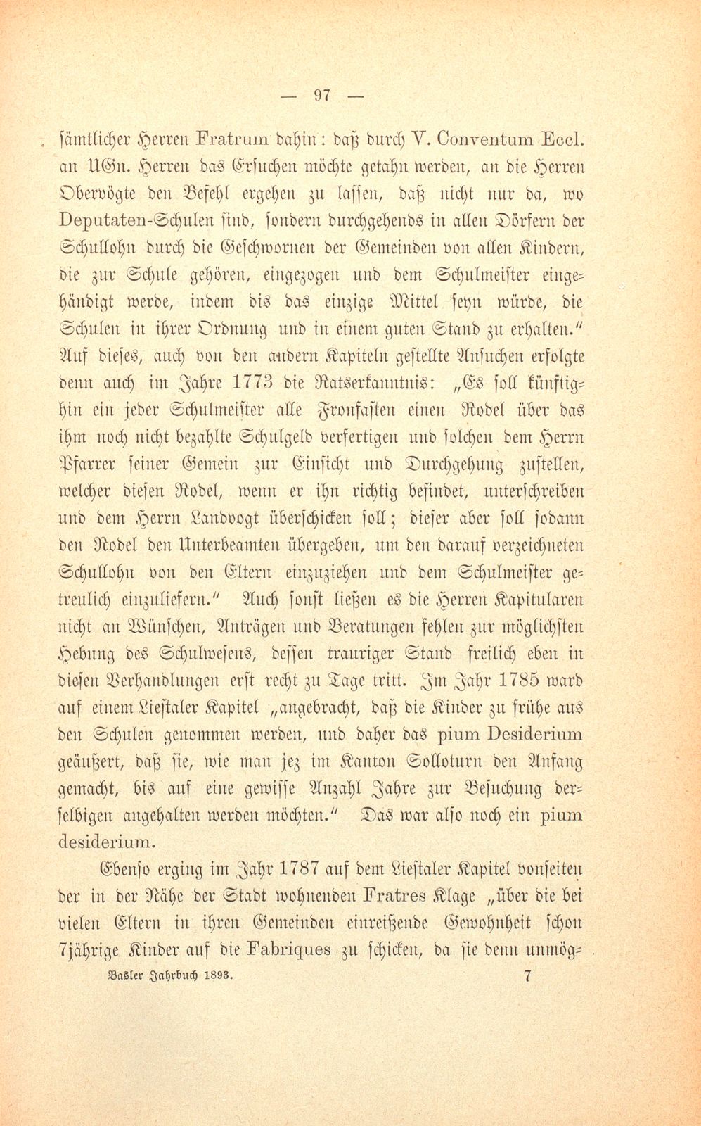 M. Johann Jakob Huber, weil. Pfarrer und Dekan in Sissach und seine Sammlungen zur Geschichte der Stadt und Landschaft Basel – Seite 23