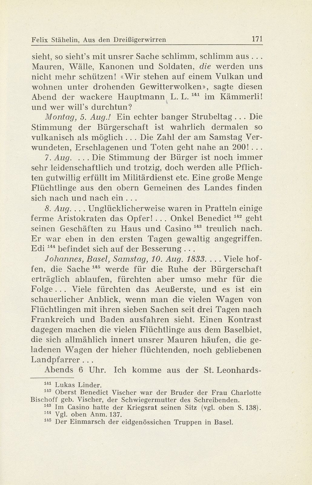 Erlebnisse und Bekenntnisse aus der Zeit der Dreissigerwirren [Gebrüder Stähelin] – Seite 69