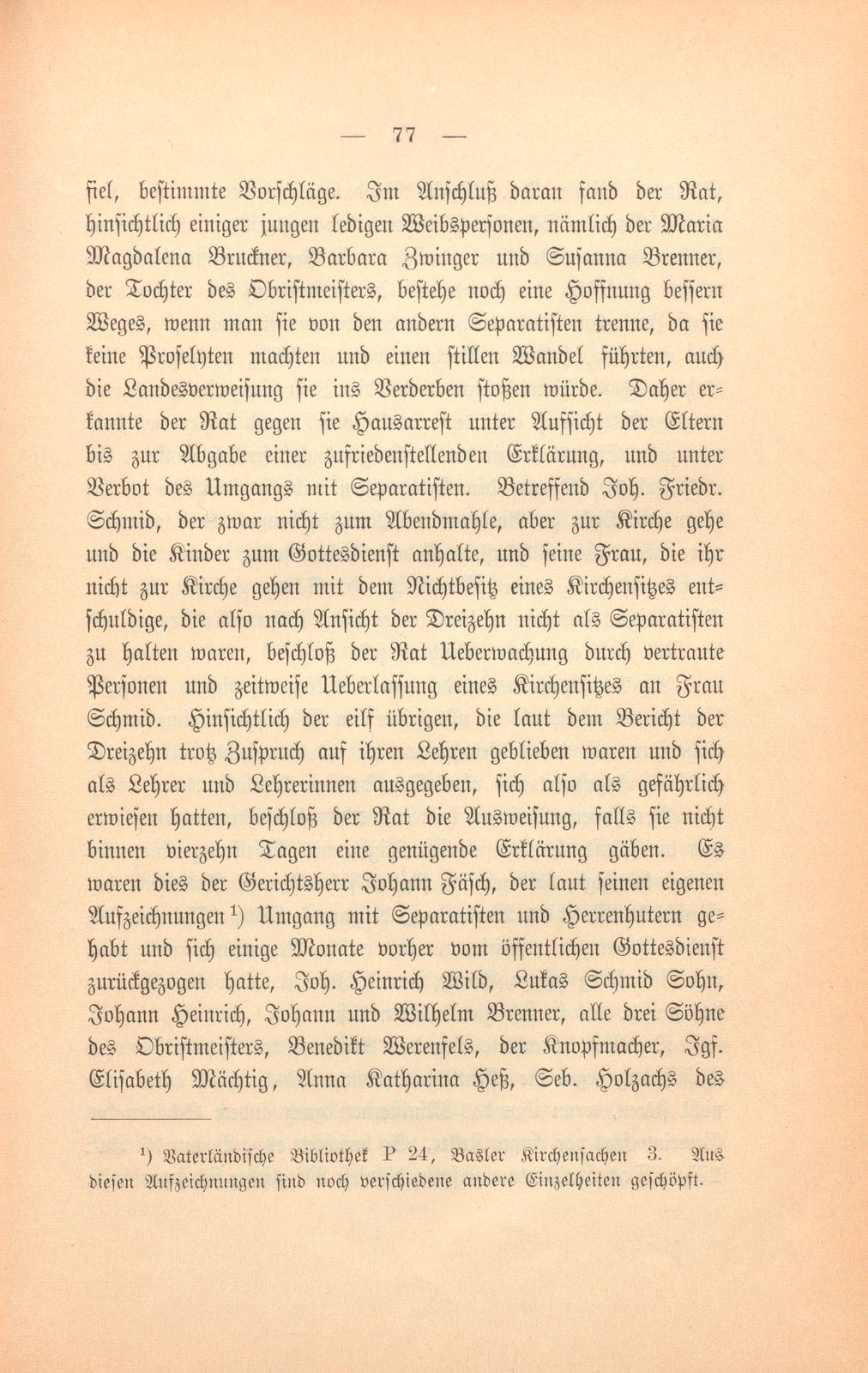 Die Basler Separatisten im achtzehnten Jahrhundert – Seite 24