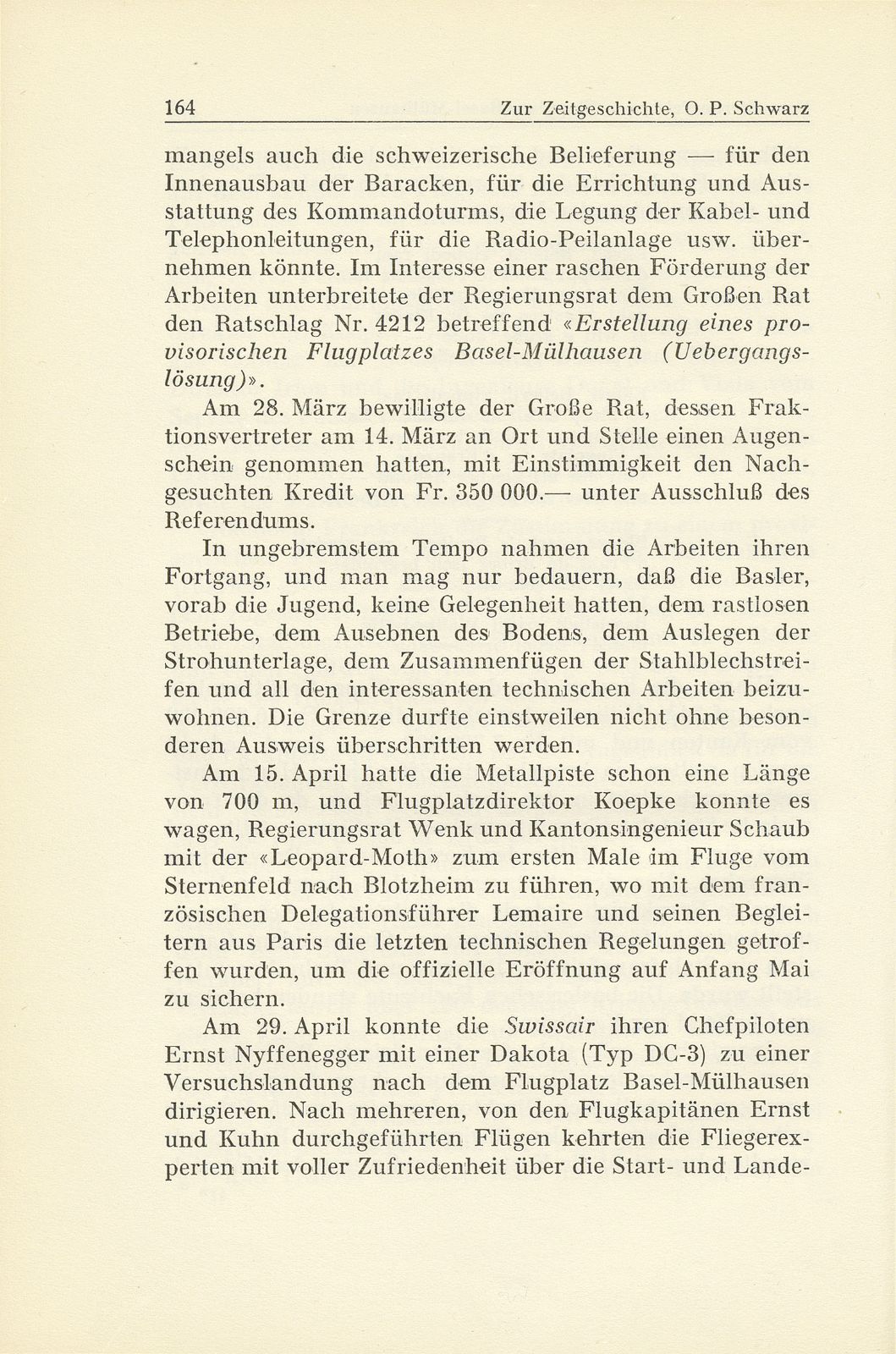 Zur Zeitgeschichte. Vom Sternenfeld zum Flugplatz Basel-Mülhausen – Seite 11