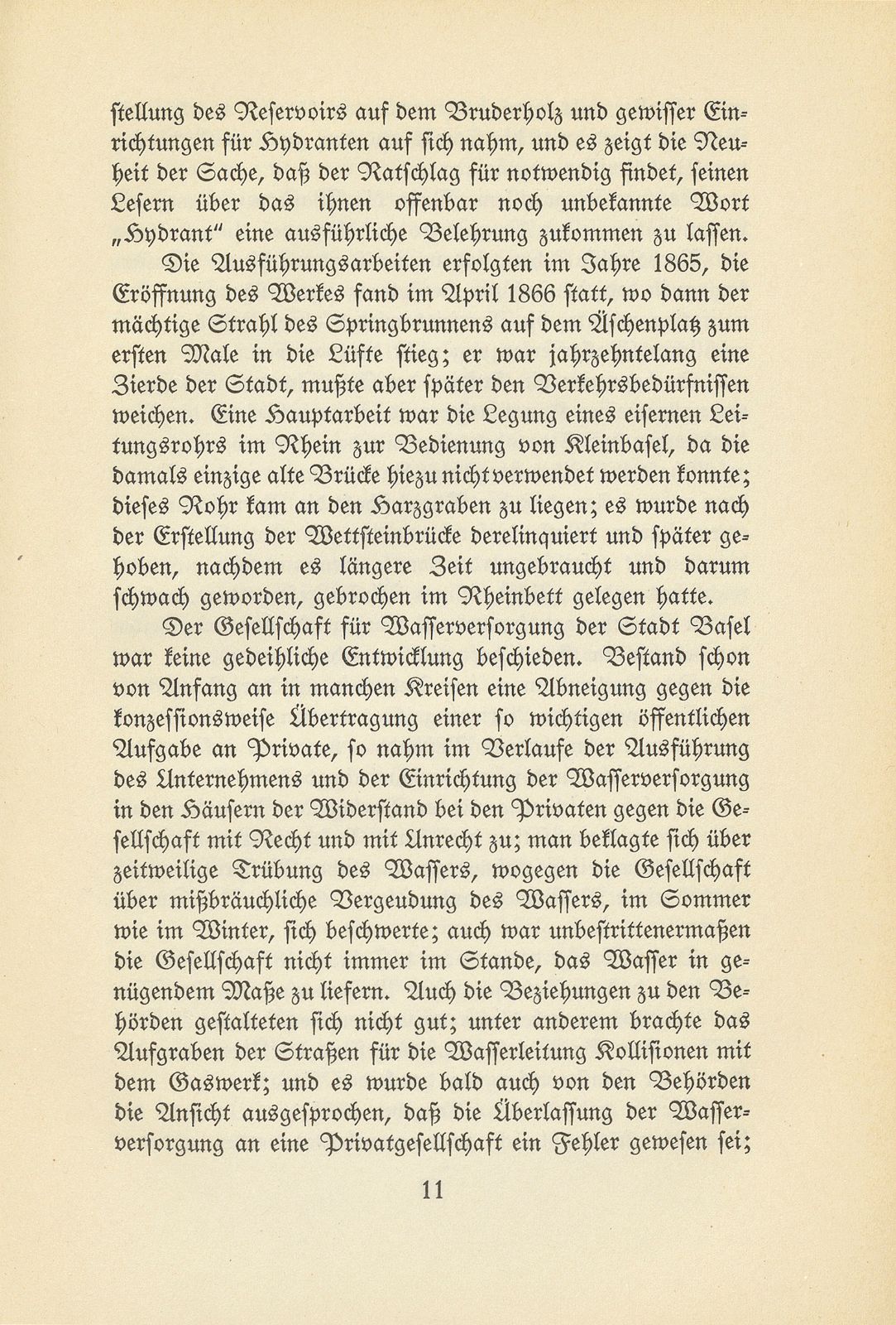 Die Anfänge der öffentlichen Betriebe der Stadt Basel – Seite 11