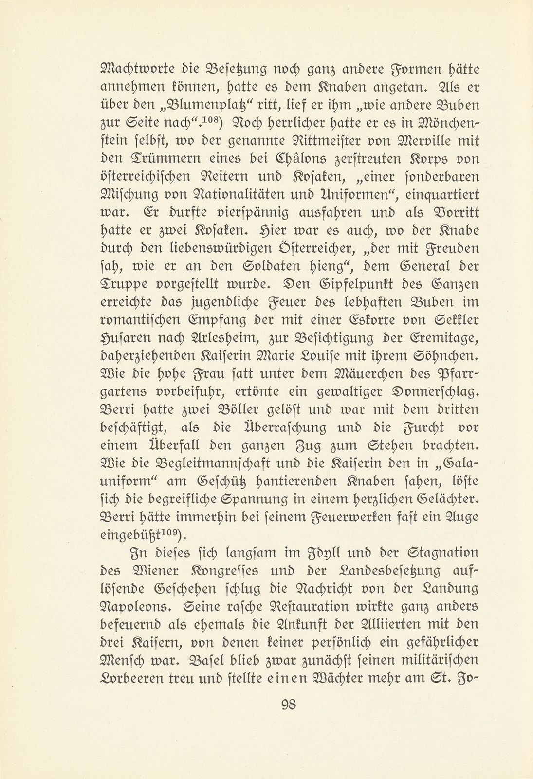 Melchior Berri. (Ein Beitrag zur Kultur des Spätklassizismus in Basel.) – Seite 40