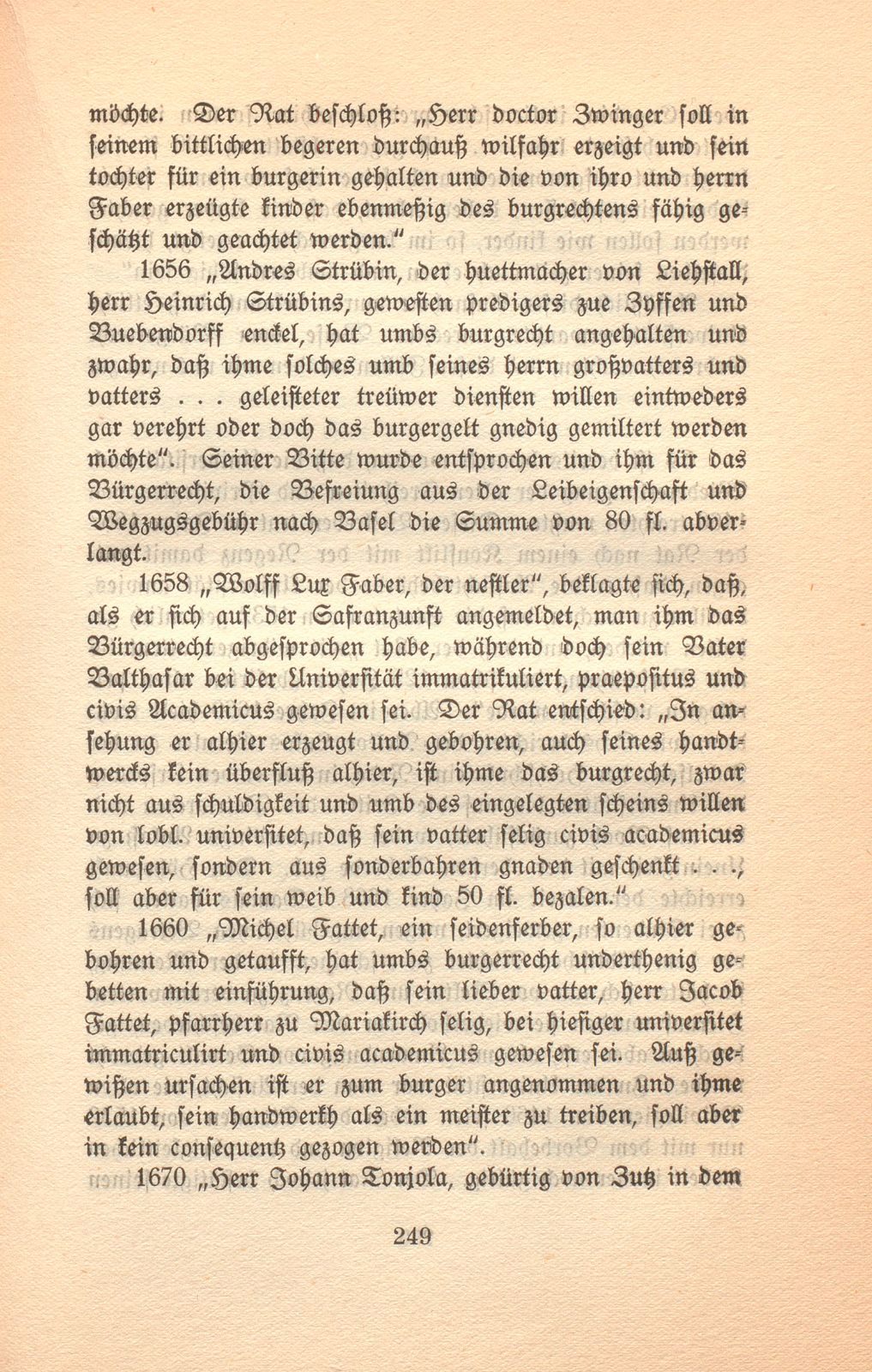 Vom Zuwachs der Basler Bürgerschaft aus der Universität bis zur Revolutionszeit – Seite 19