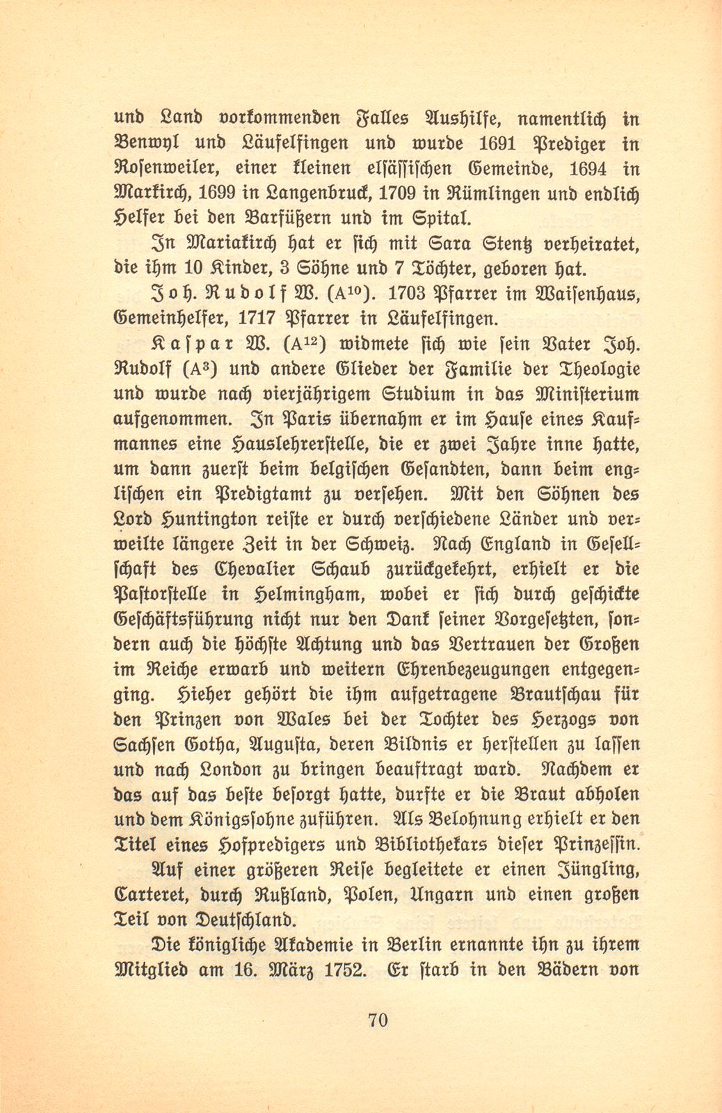 Johann Rudolf Wettstein's männliche Nachkommen in Basel – Seite 13