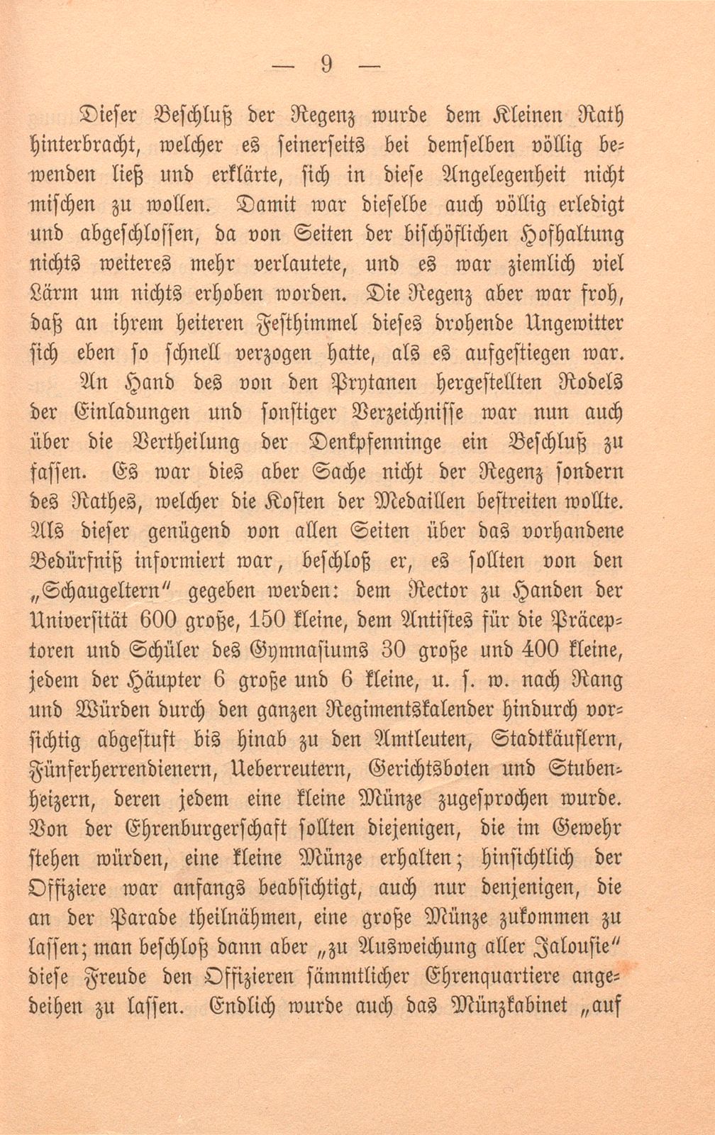 Die dritte Säcularfeier der Universität Basel 1760 – Seite 9